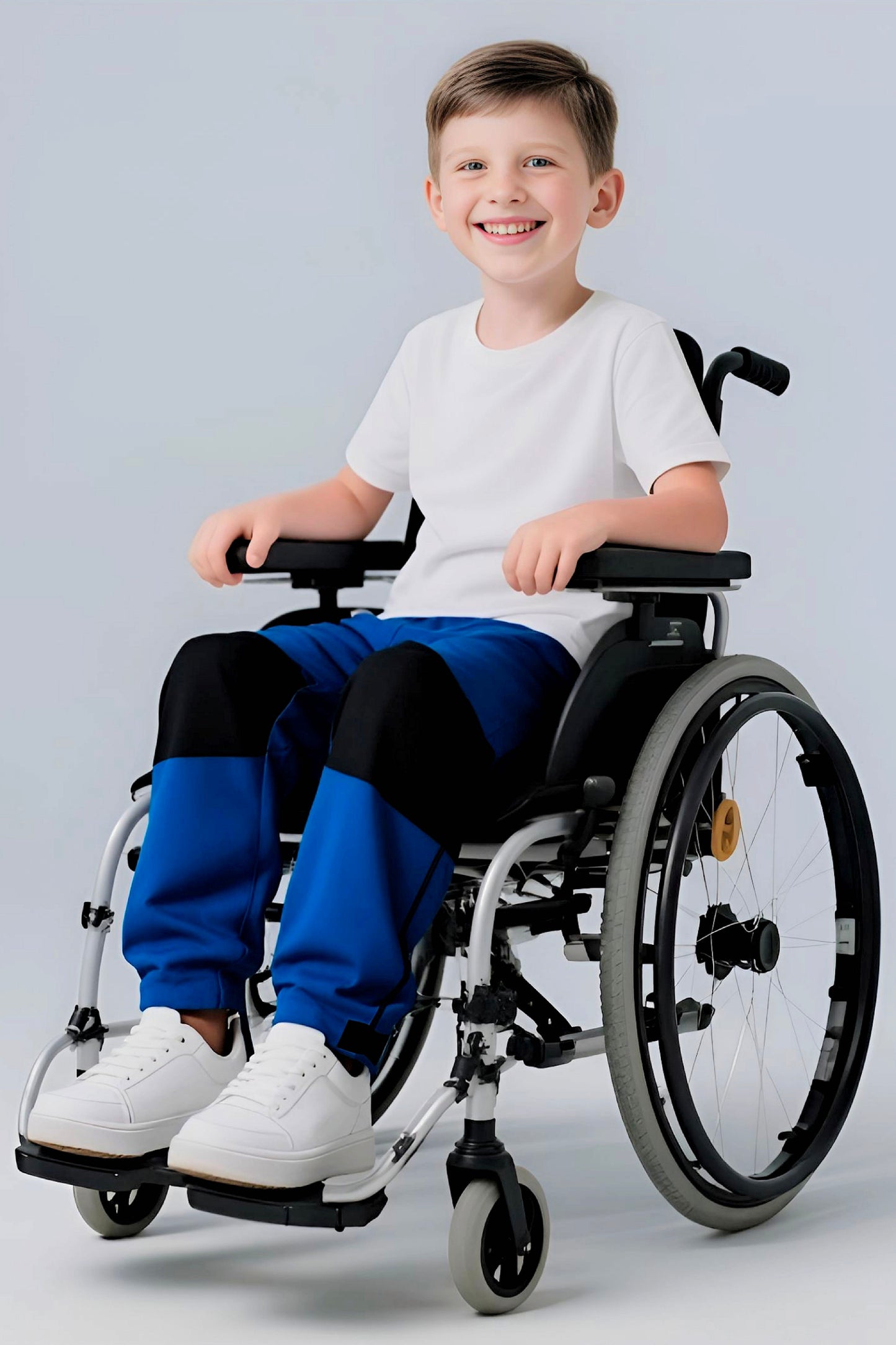 Adaptive Kids Polar Pants, Adjustable Waist, Knee Insert & Full Zipper for Easy Undressing