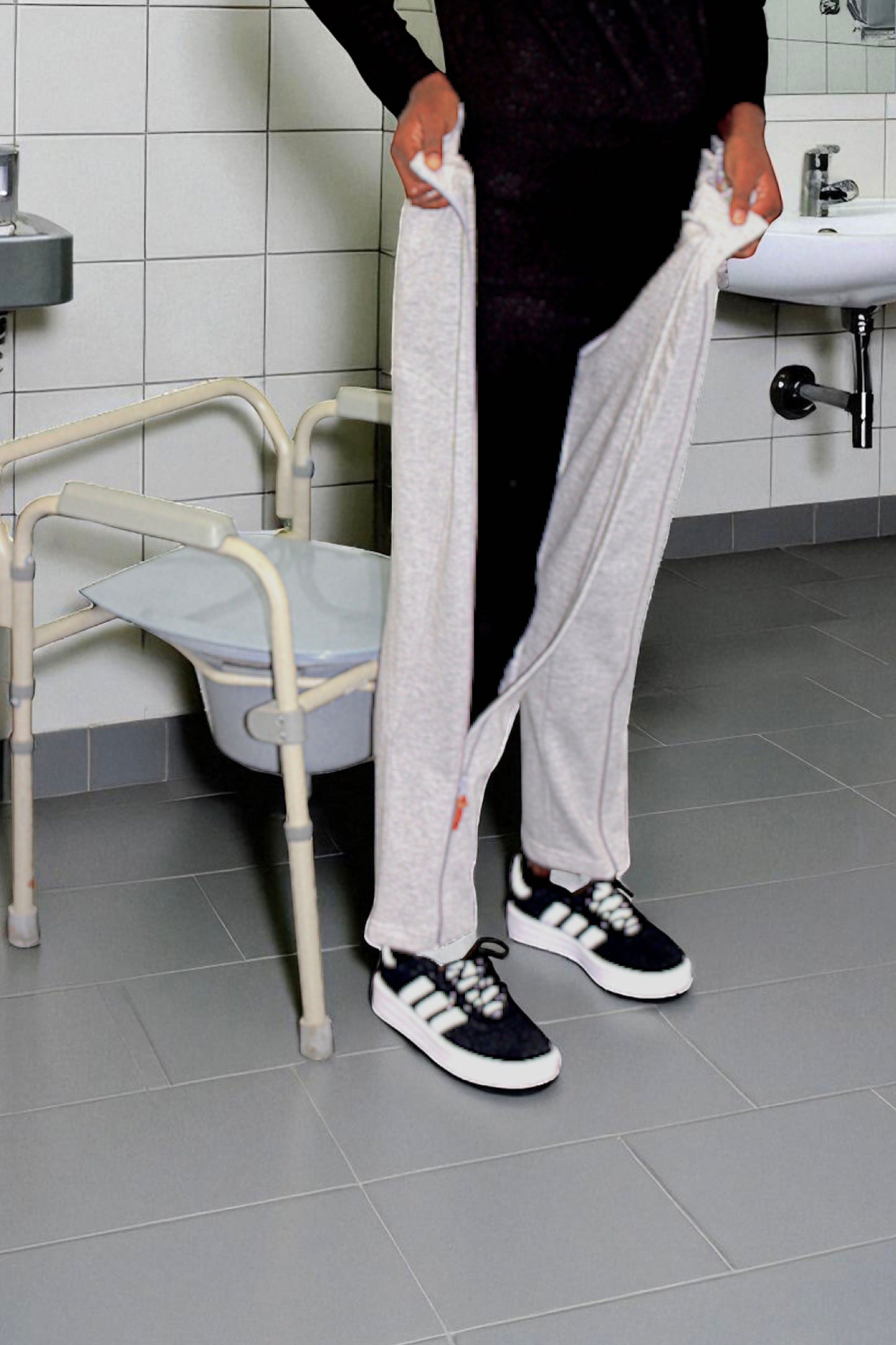 Adaptive Kids Sweatpants with Full-Leg Zippers for Easy Undressing