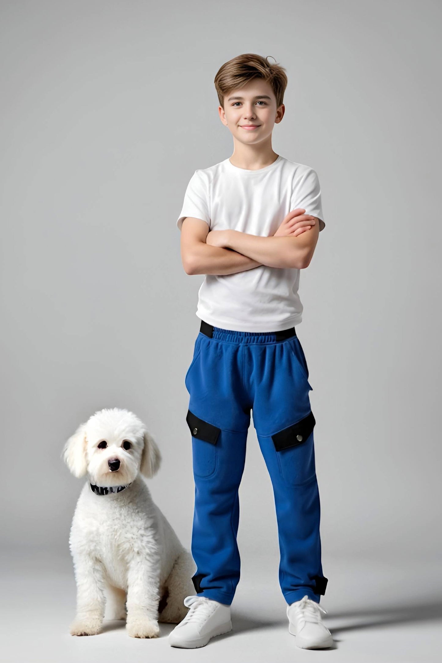 Adaptive Kids Polar Pants: Adjustable Waist, Full Side Zipper for Easy Undressing