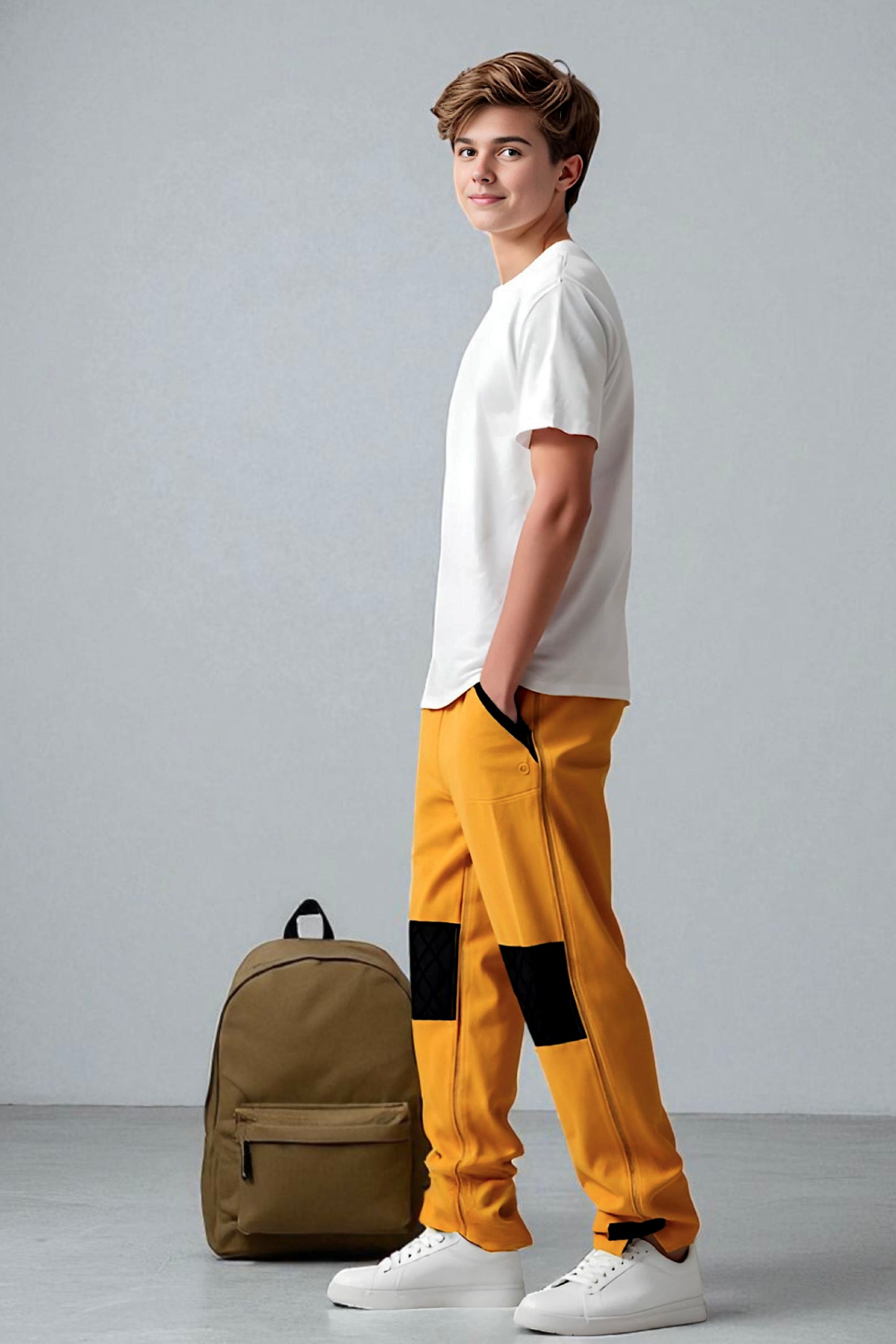 Adaptive Kids Polar Pants, Adjustable Waist, Knee Insert & Full Zipper for Easy Undressing