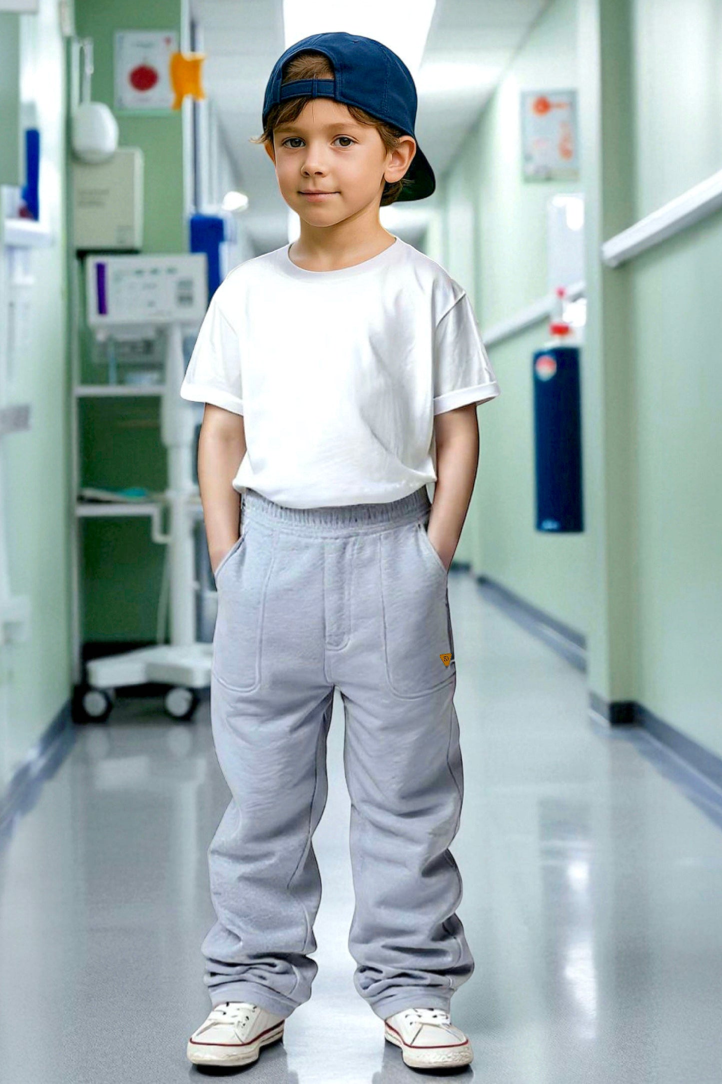 Adaptive Kids Sweatpants: Adjustable Elastic Waist, Zippered Sides for Easy Undressing