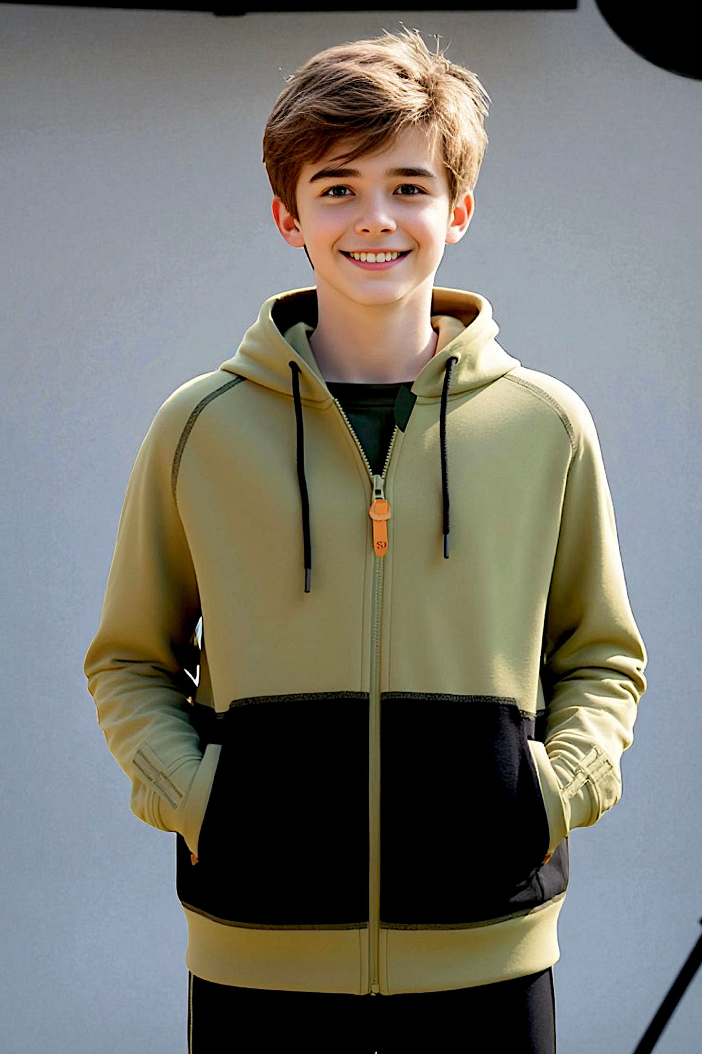 Adaptive Kids Hoodie with Magnetic Zipper & Easy-Undress Sleeves