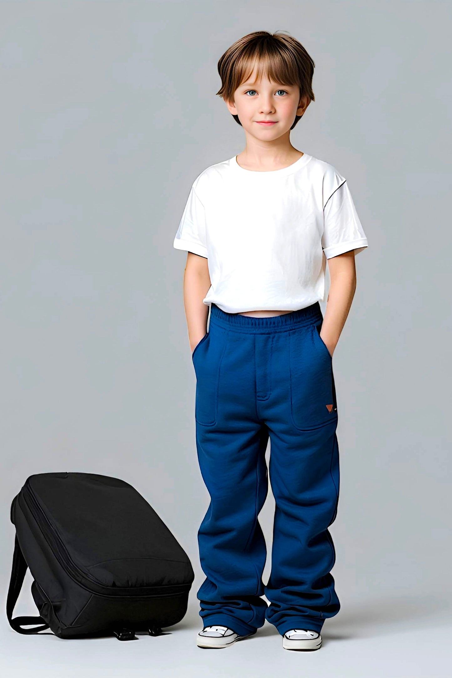 Adaptive Kids Sweatpants: Adjustable Elastic Waist, Zippered Sides for Easy Undressing