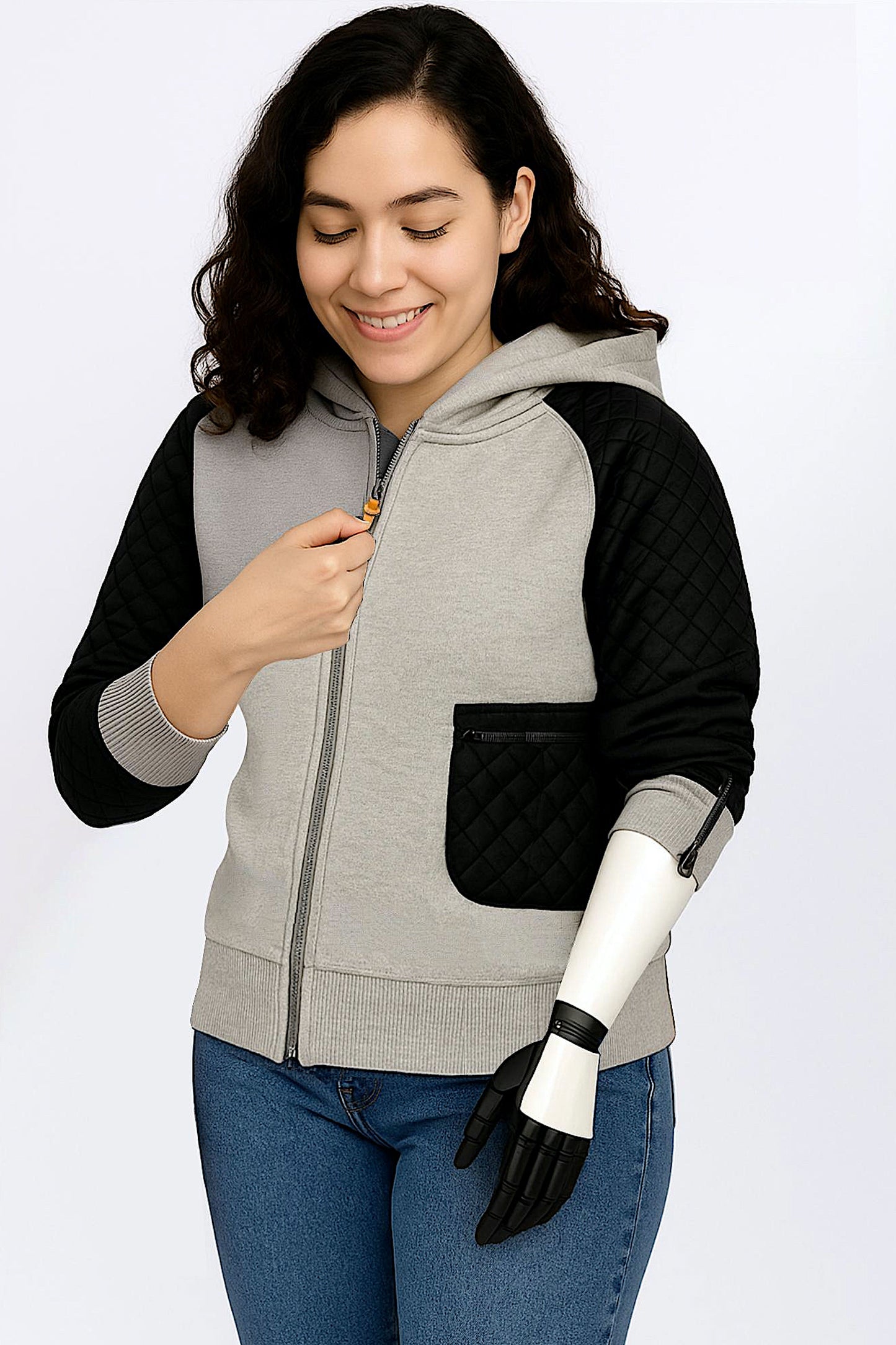 Adaptive Kids Hoodie, With Magnetic Zipper For Easy-Undressing, Fashion Sleeve & Pocket