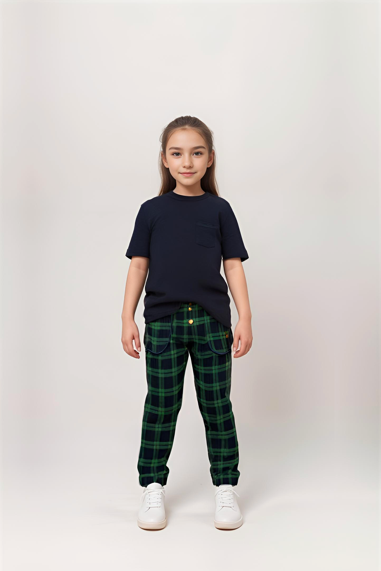 Adaptive Kids Stretch Pants: Elastic Waistband, Full Side Zipper for Easy Undressing