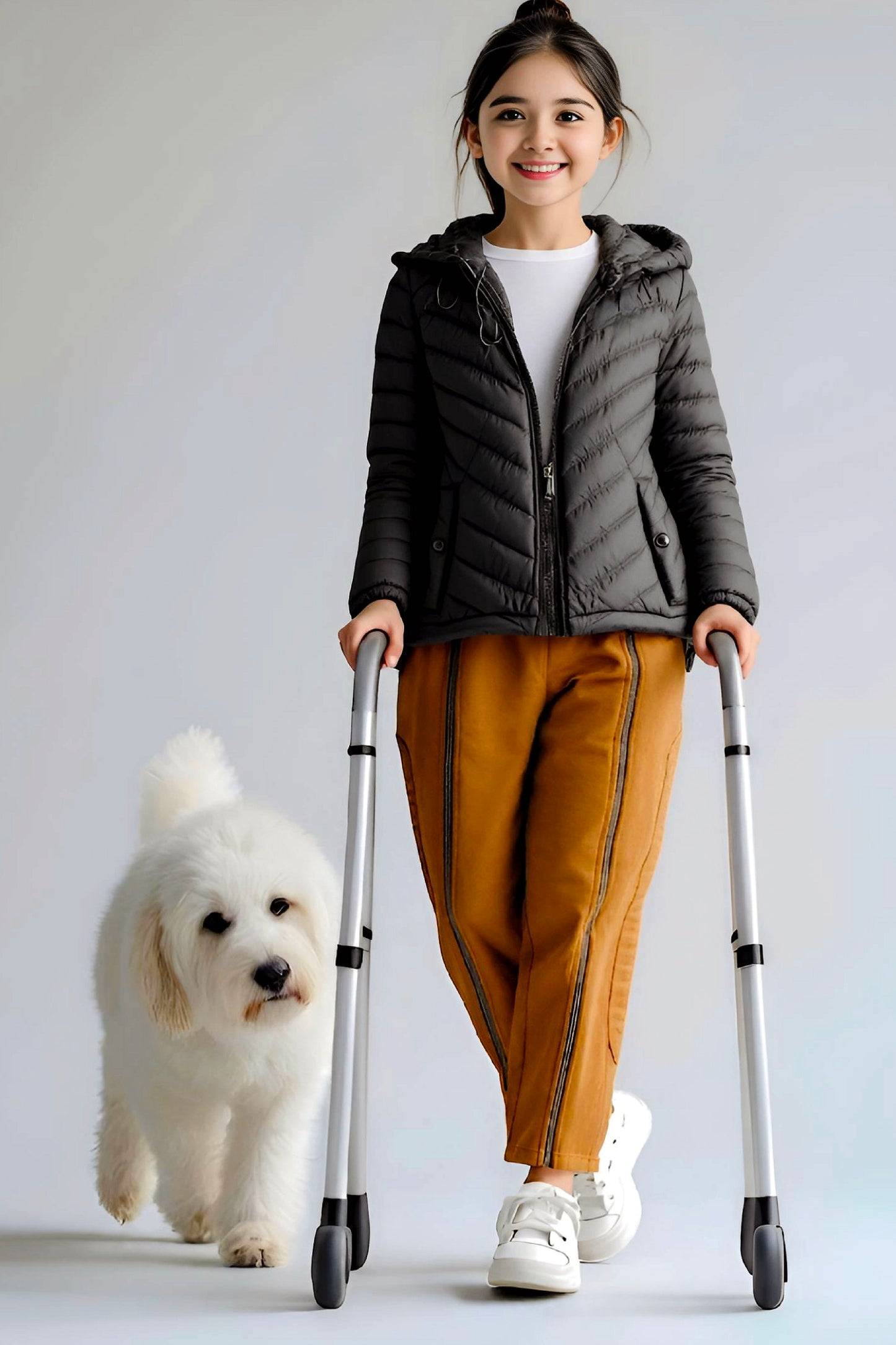 Kids Girls Jacket Detachable Hood