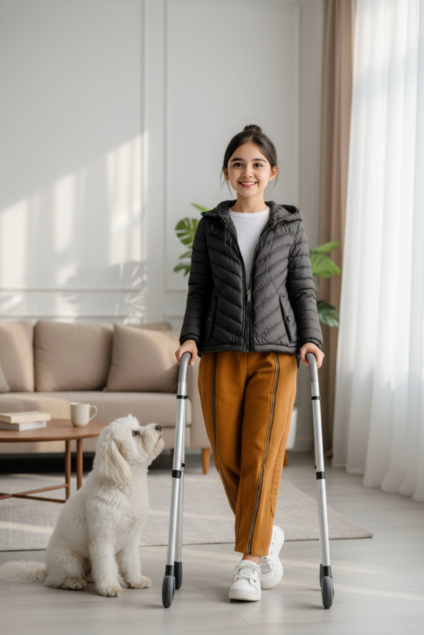 Kids Girls Jacket Detachable Hood