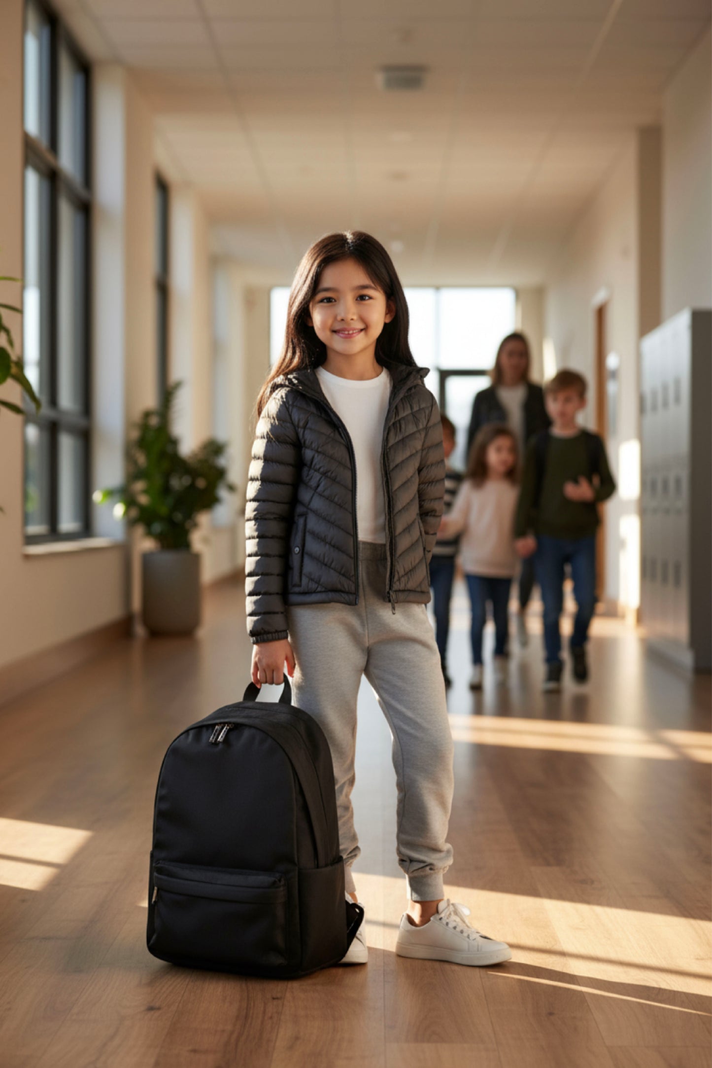 Kids Girls Jacket Detachable Hood