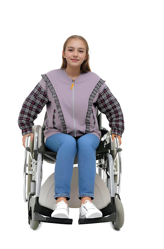 Adaptive Kids Sweatshirt, with Pockets, Magnetic Zipper & Easy-Undressing Sleeves