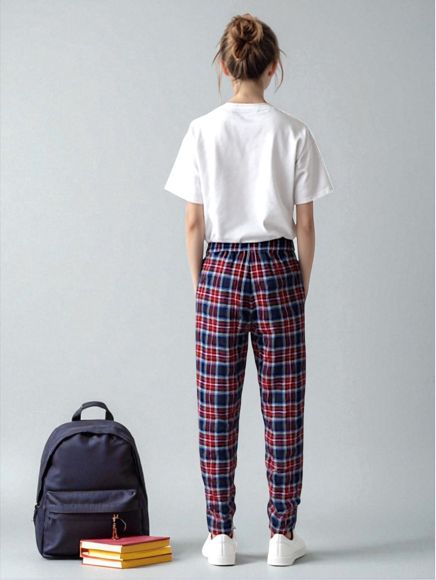 Adaptive Kids Stretch Pants: Elastic Waistband, Full Side Zipper for Easy Undressing