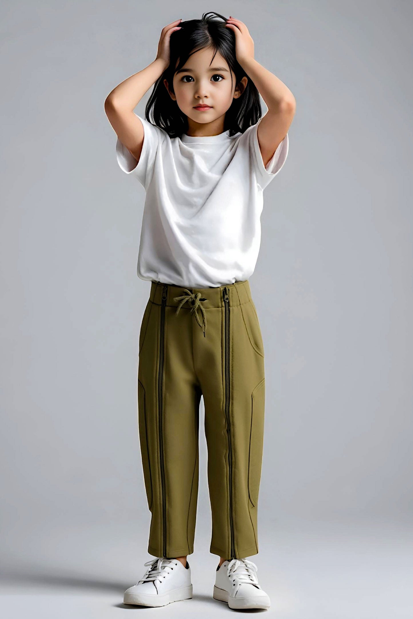 Adaptive Kids Sweatpants with Full-Leg Zippers for Easy Undressing