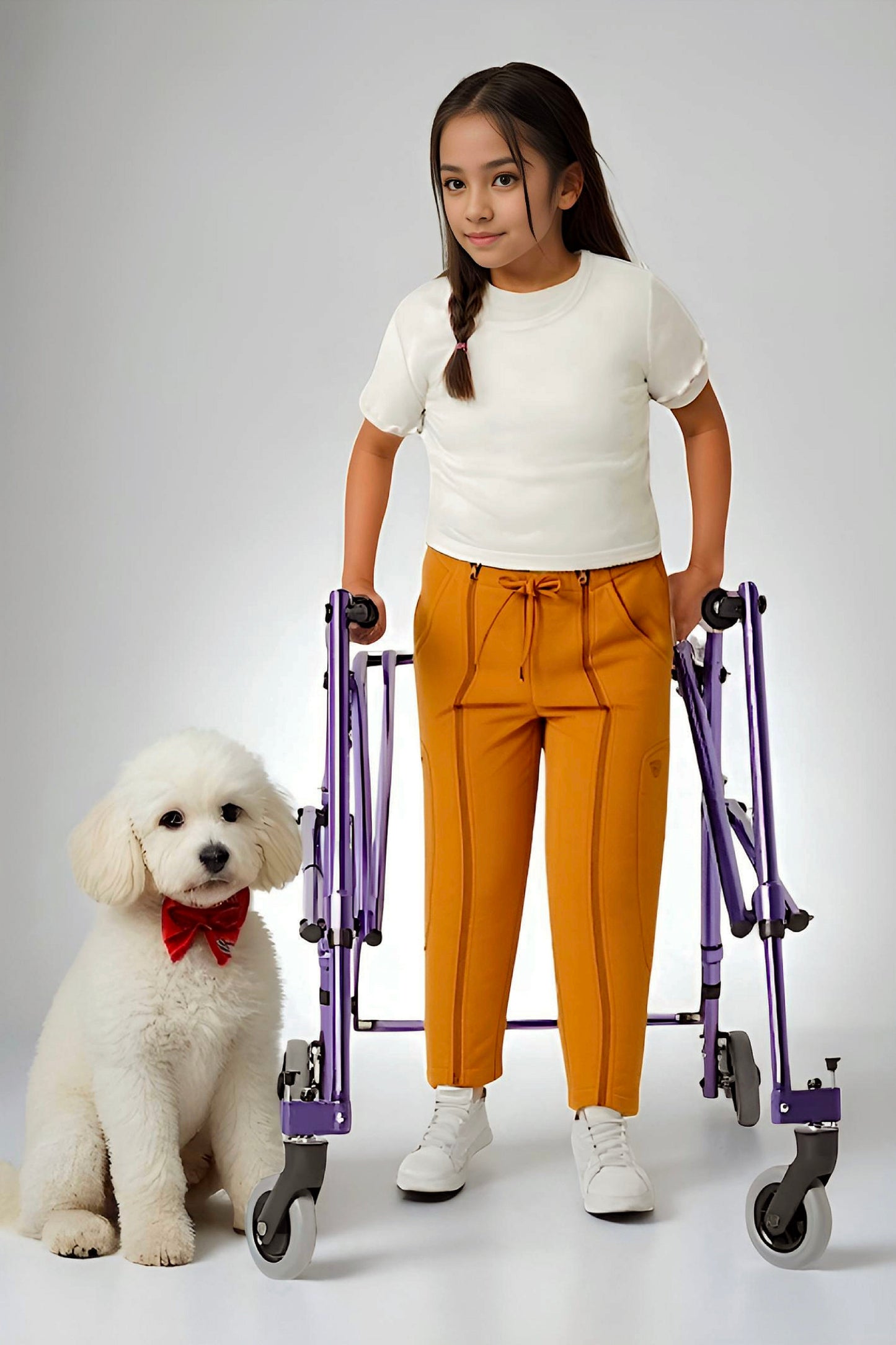 Adaptive Kids Sweatpants with Full-Leg Zippers for Easy Undressing