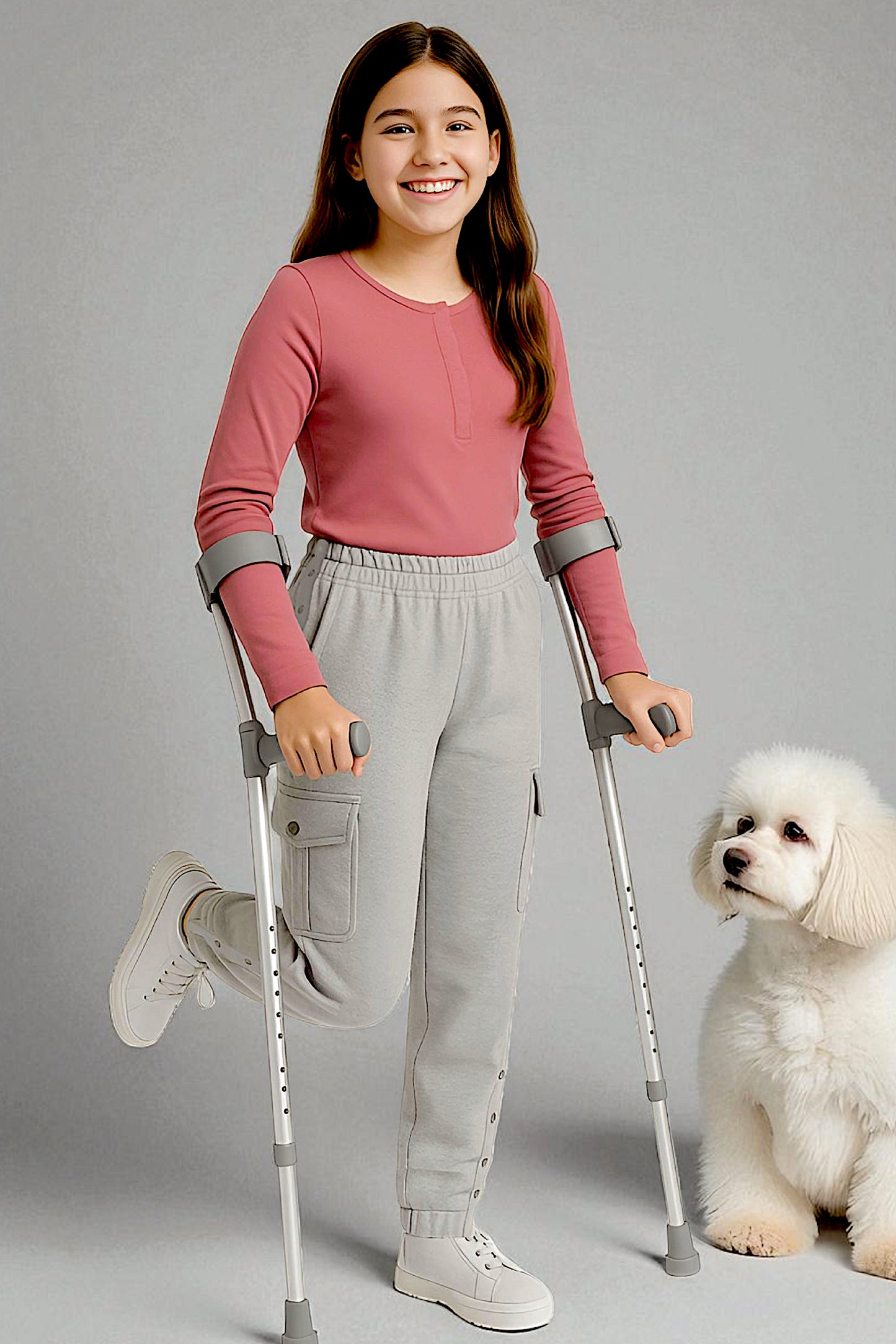Adaptive Kids Cargo Joggers Pants: Elastic Waist, And Easy-Undressing Side Zipper