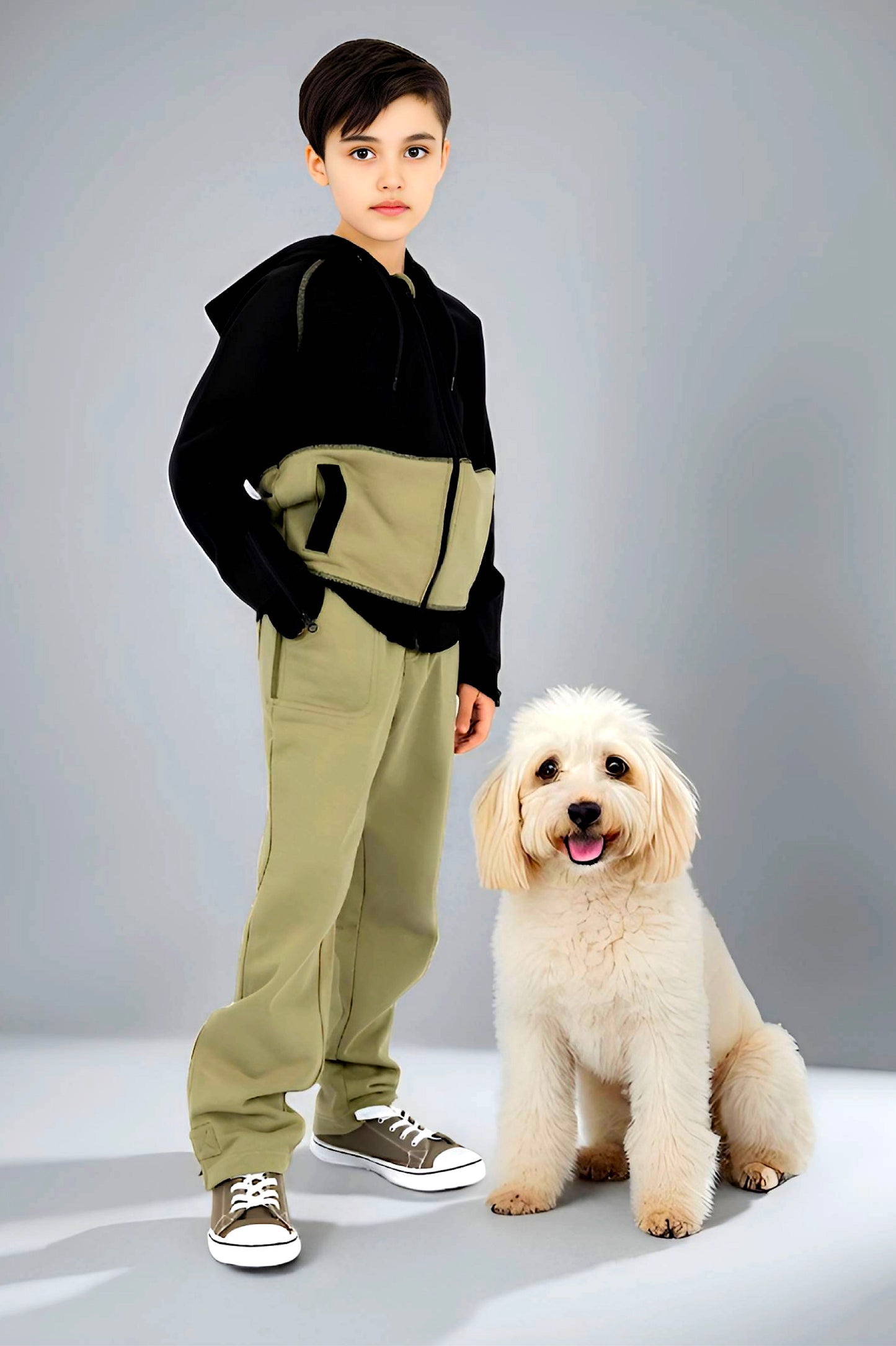 Adaptive Kids Sweatpants: Adjustable Elastic Waist, Zippered Sides for Easy Undressing