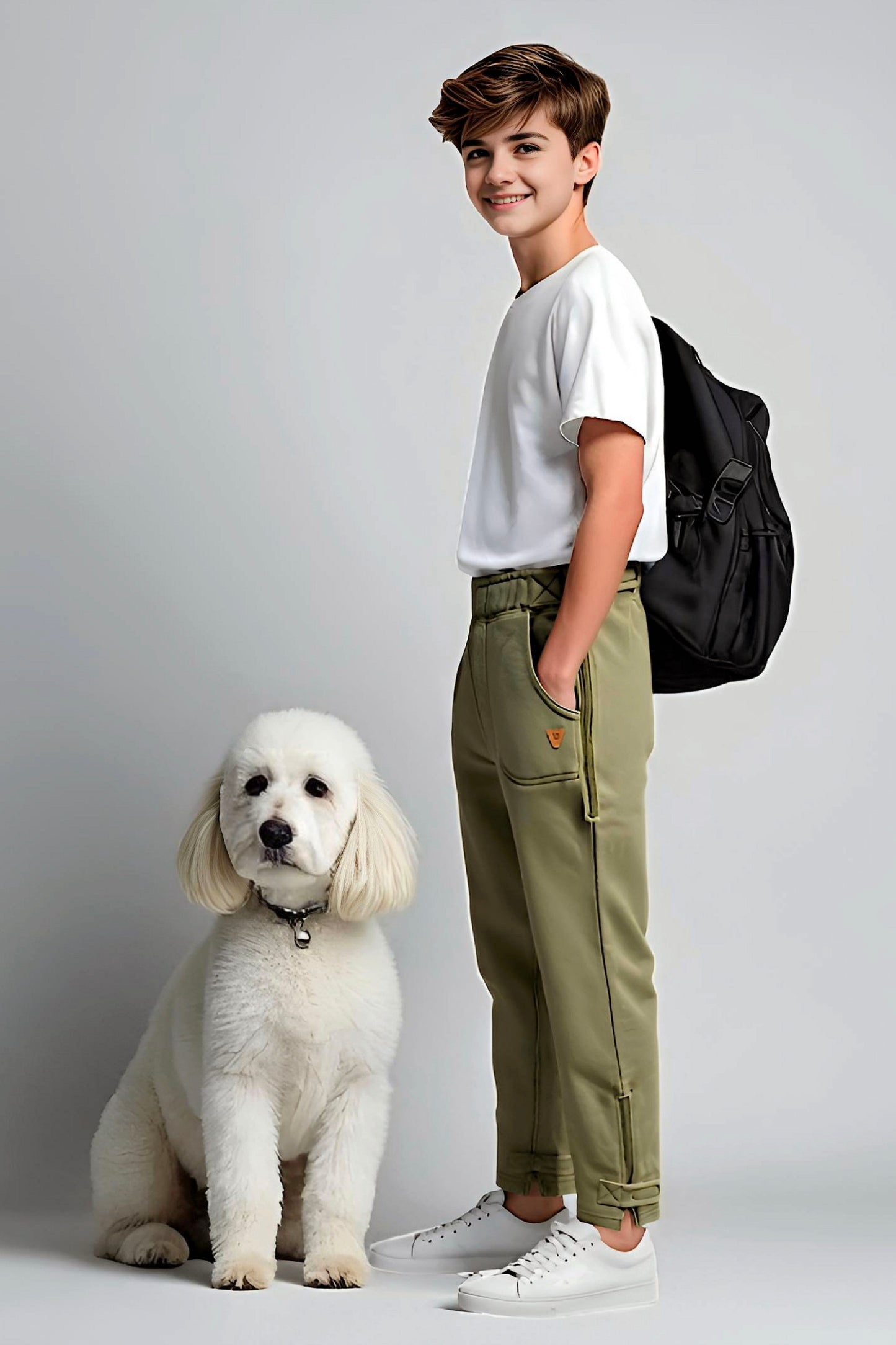 Adaptive Kids Sweatpants: Adjustable Elastic Waist, Zippered Sides for Easy Undressing