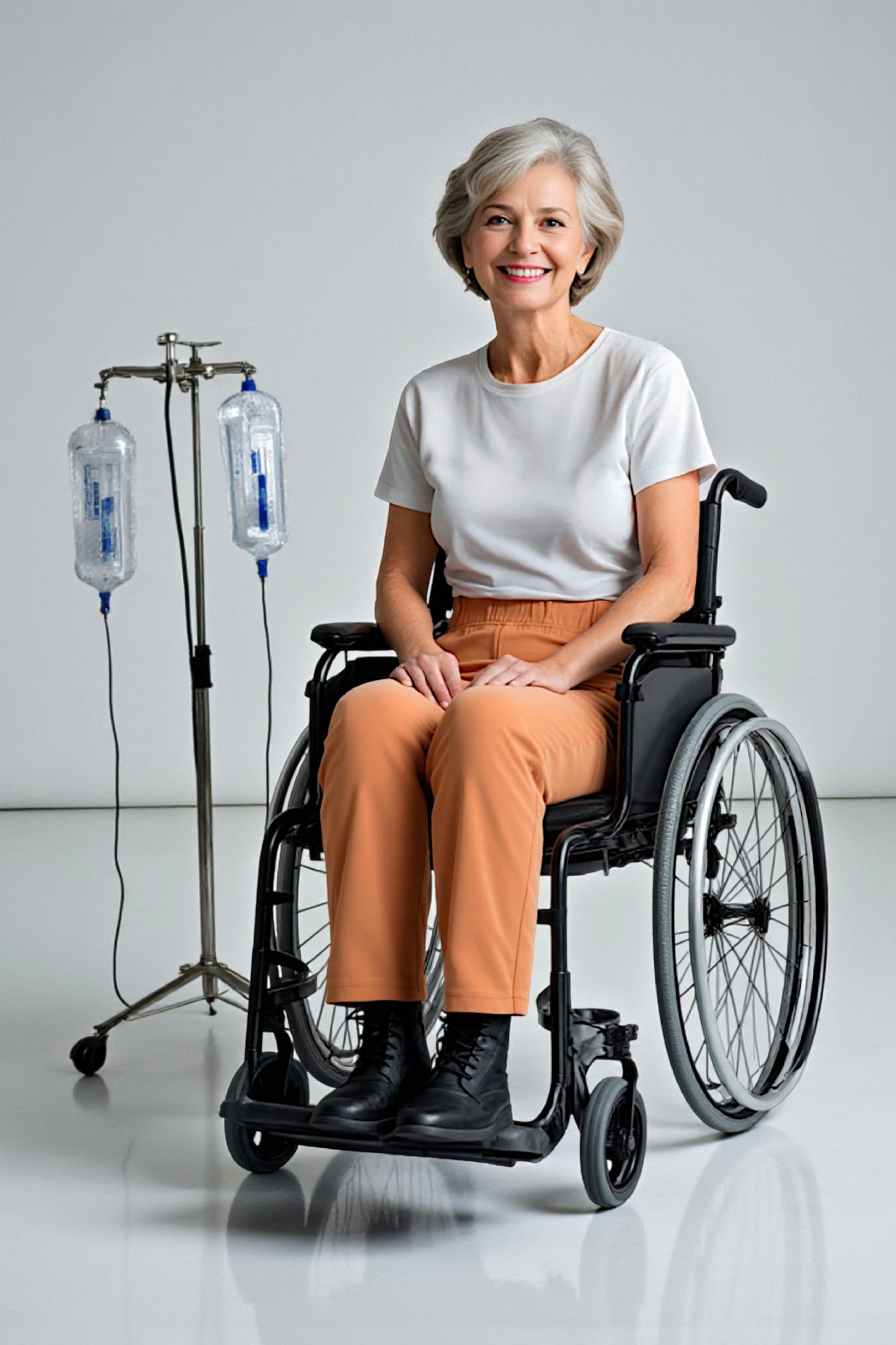 Women's Adaptive Clothing: Stretch Trousers Pant, Elastic Waistband, Side Zipper for Easy Dressing