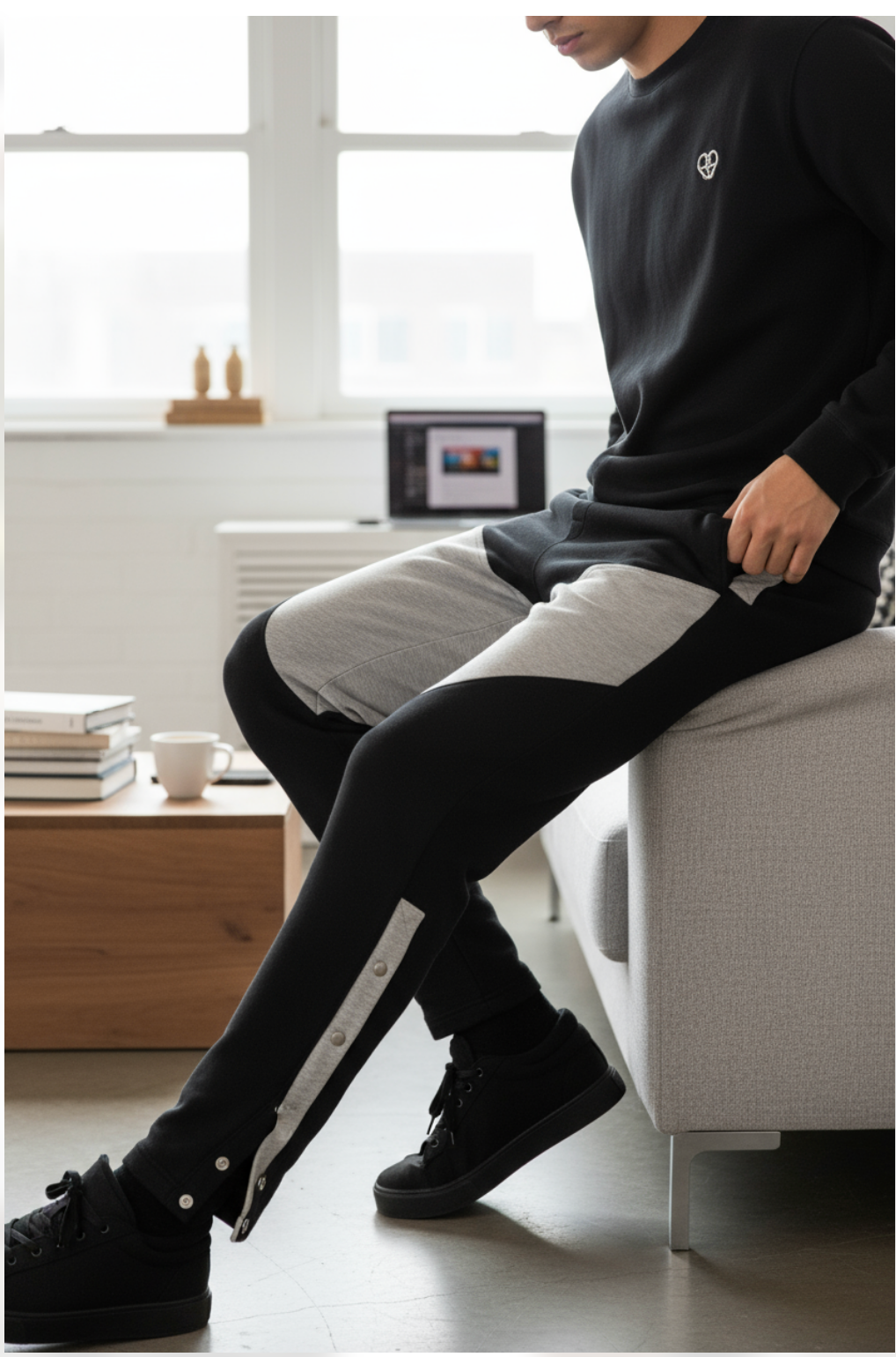 Men's Adaptive Clothing: Pant High-Quality Soft Fabric - Full Waistband Elastic, Side Zipper For Easy Undressing