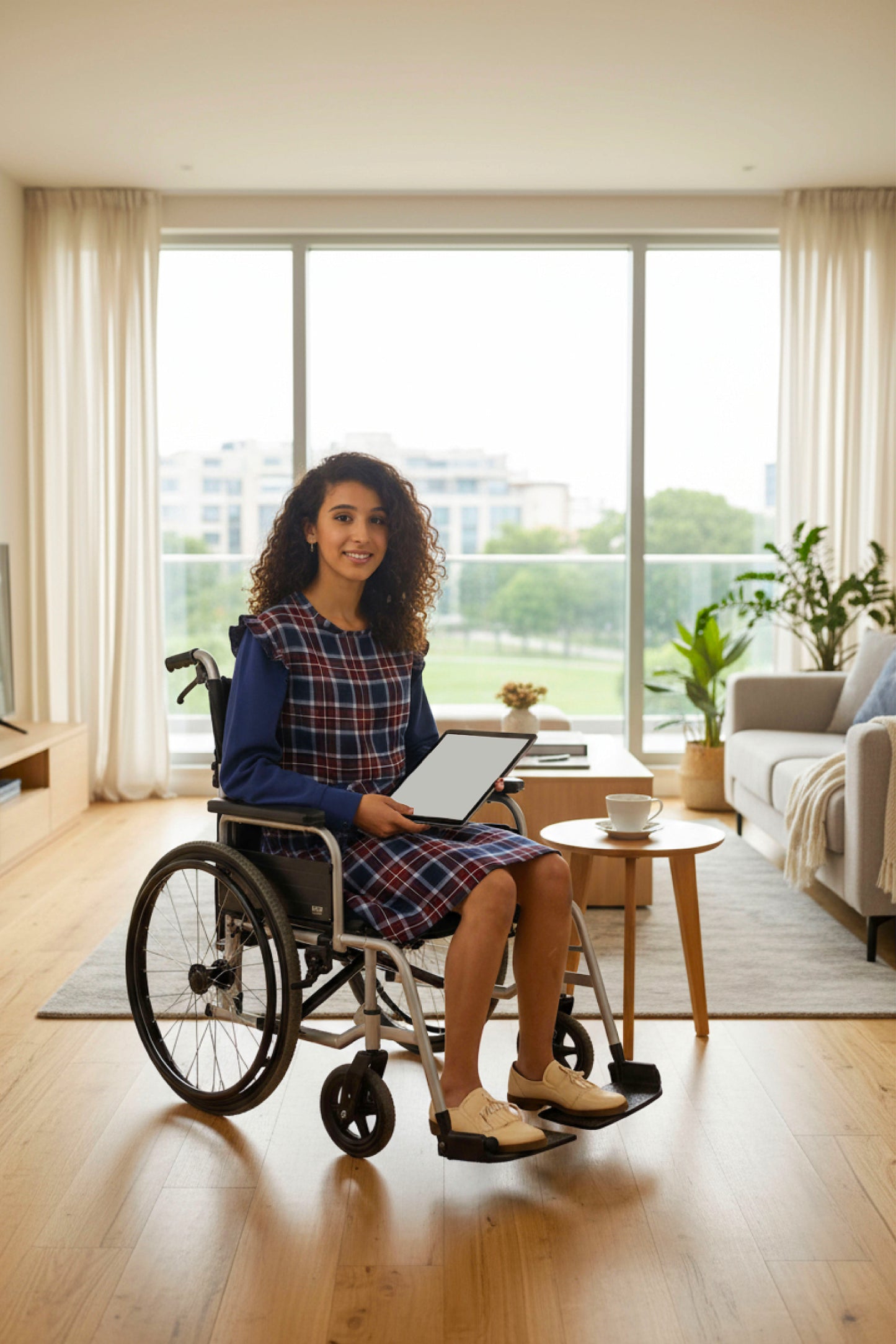 Adaptive Kids Stretch Dress: Back Zipper, Cargo Pocket, Easy-Undressing Sleeves