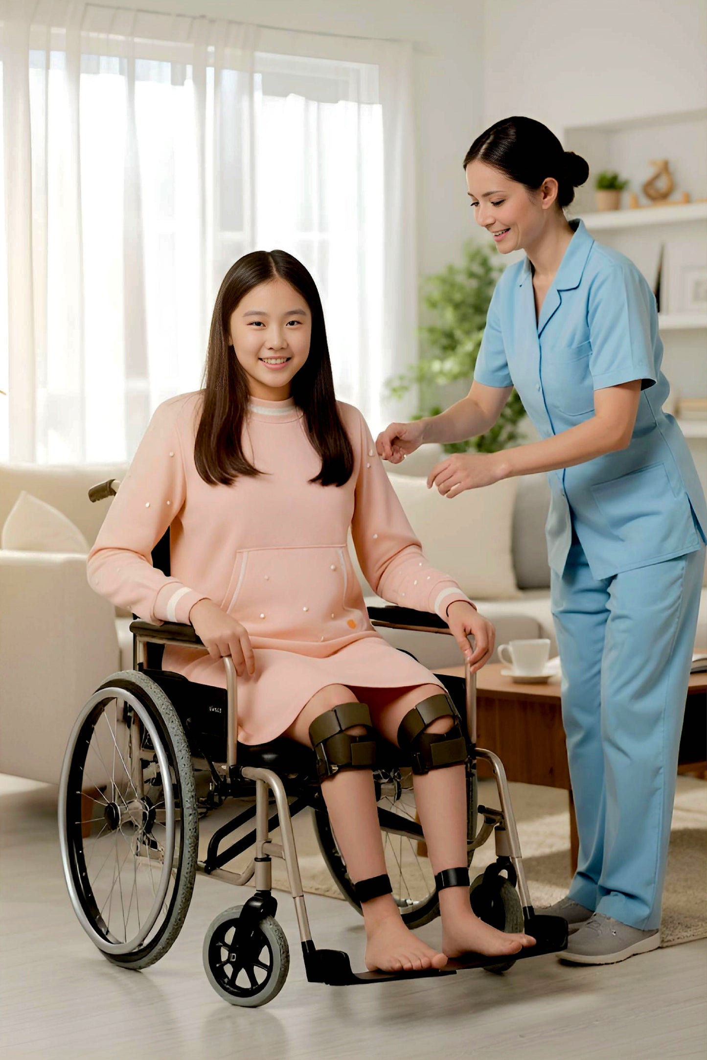 Adaptive Kids Classic Dress: Back Zipper, Front Cargo Pocket, Easy-Undressing Sleeves