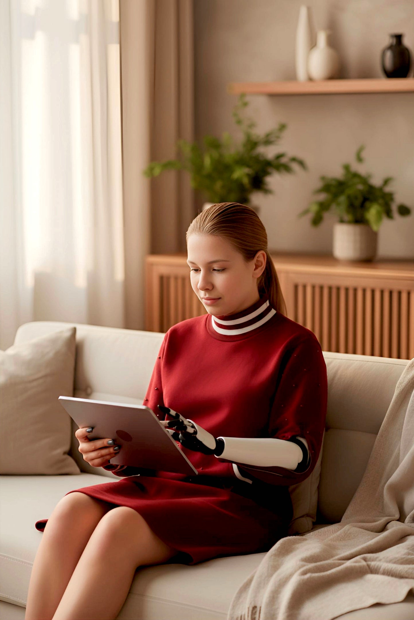 Adaptive Kids Classic Dress: Back Zipper, Front Cargo Pocket, Easy-Undressing Sleeves