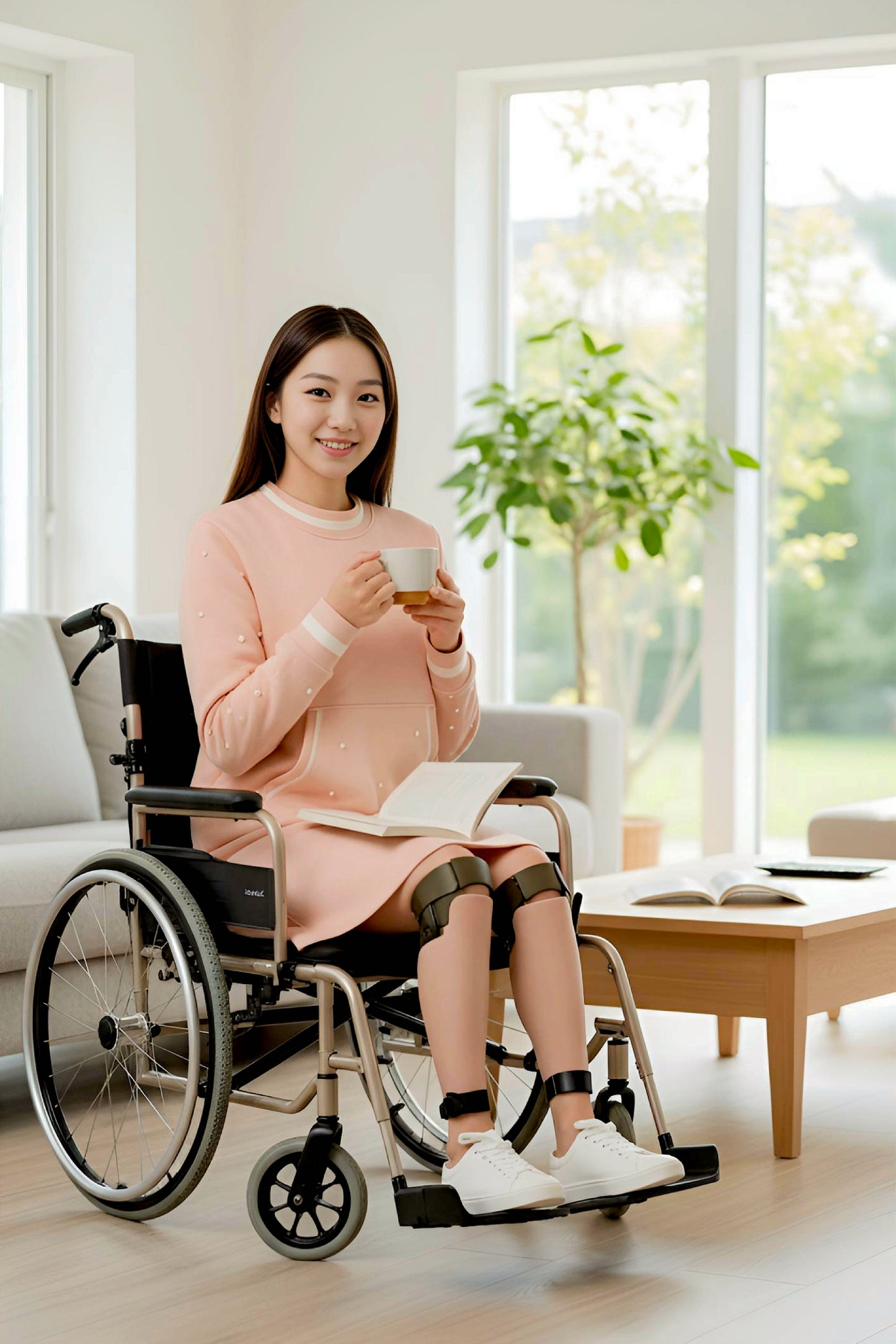 Adaptive Kids Classic Dress: Back Zipper, Front Cargo Pocket, Easy-Undressing Sleeves