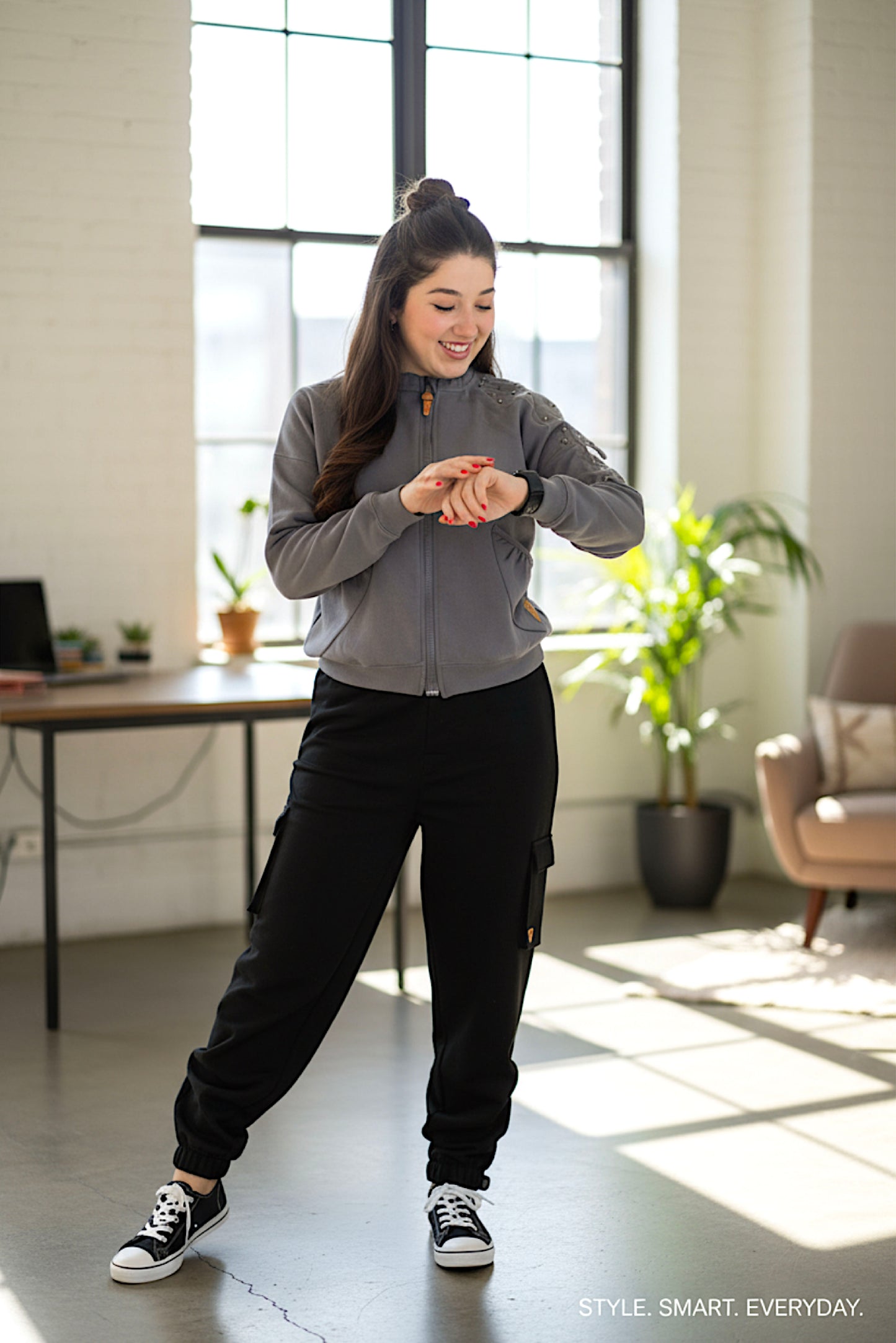 Adaptive Kids Dolman Sleeve Sweatshirt, with Magnetic Zipper & Sleeve Easy Undressing