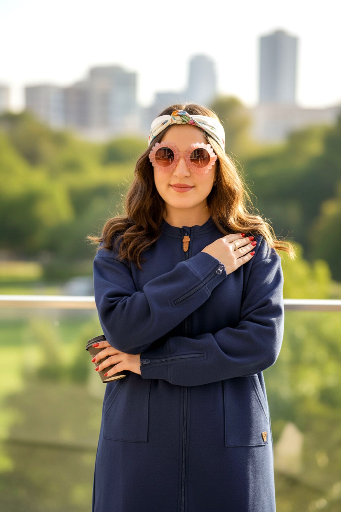 Adaptive Kids Sweatshirt Dress with Full Front Zipper and Easy-Undressing Sleeves