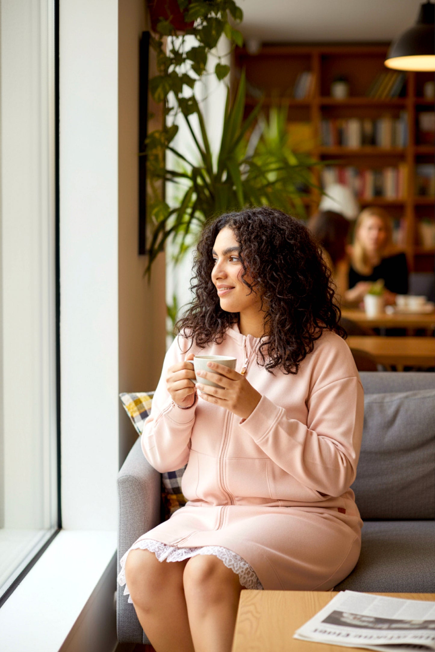 Adaptive Kids Sweatshirt Dress with Full Front Zipper and Easy-Undressing Sleeves