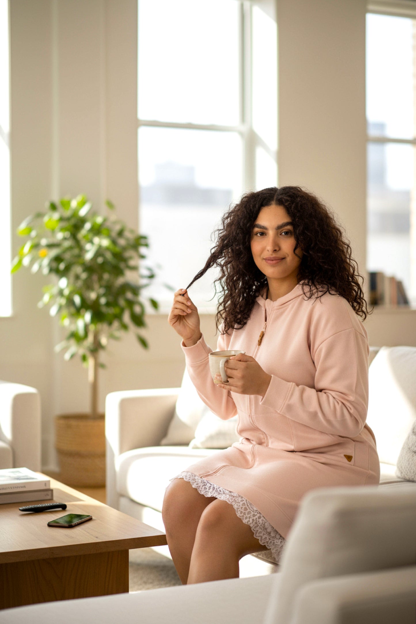 Adaptive Kids Sweatshirt Dress with Full Front Zipper and Easy-Undressing Sleeves