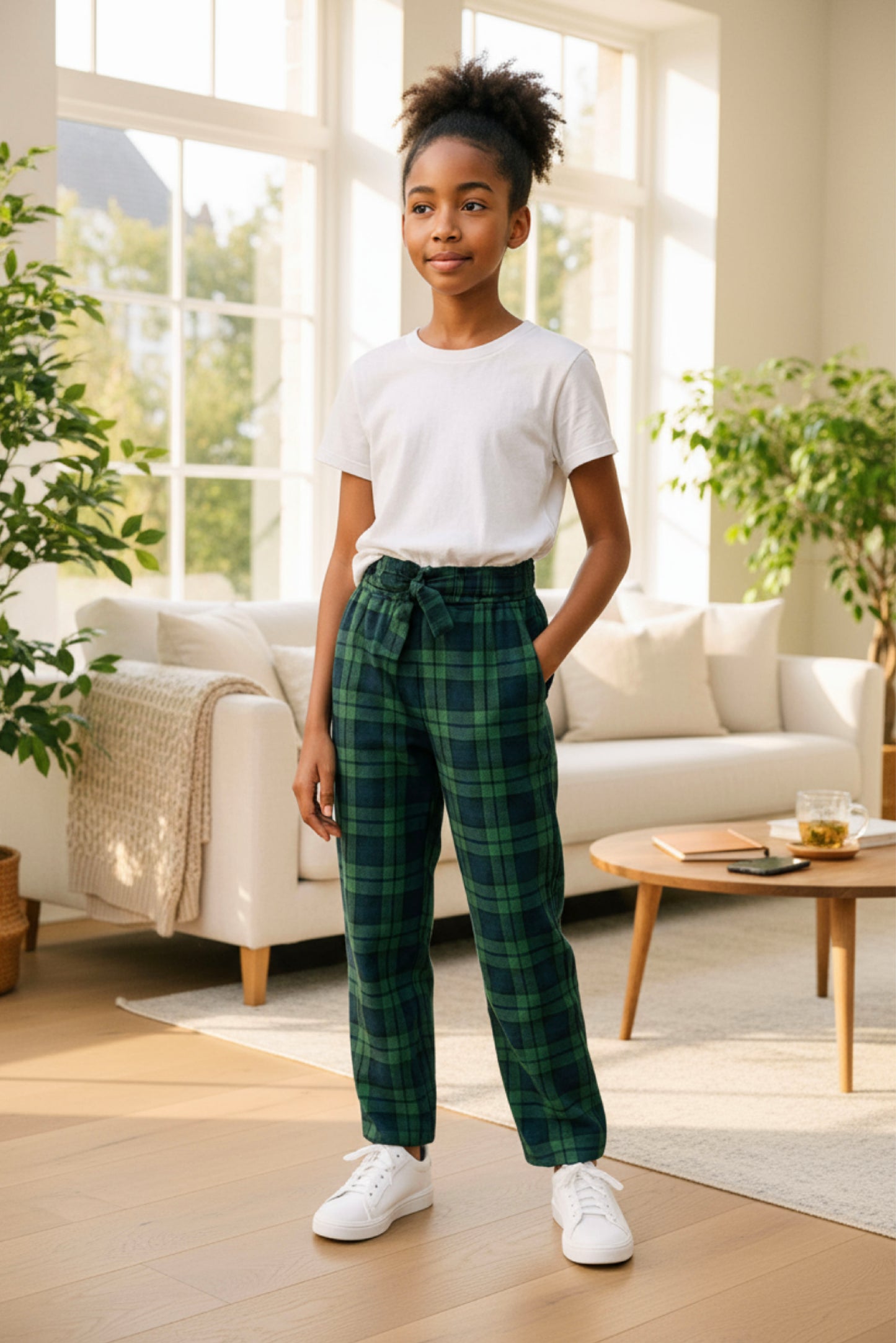 Adaptive Kids Stretch Pants: Elastic Waistband, Full Side Zipper for Easy Undressing