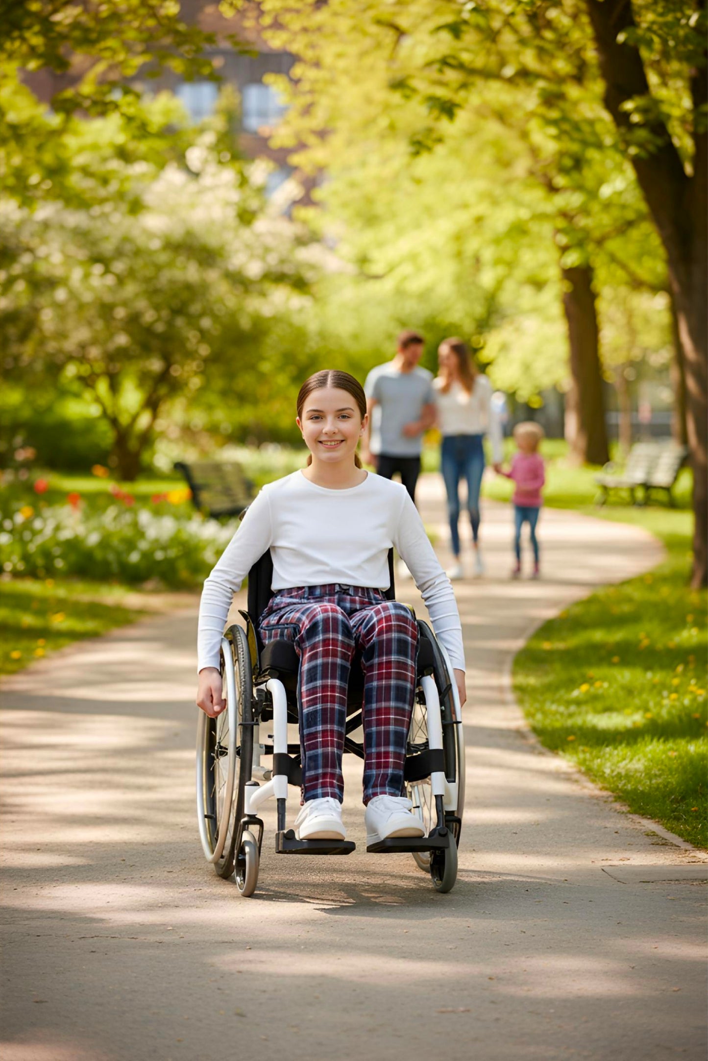 Adaptive Kids Stretch Pants: Elastic Waistband, Full Side Zipper for Easy Undressing