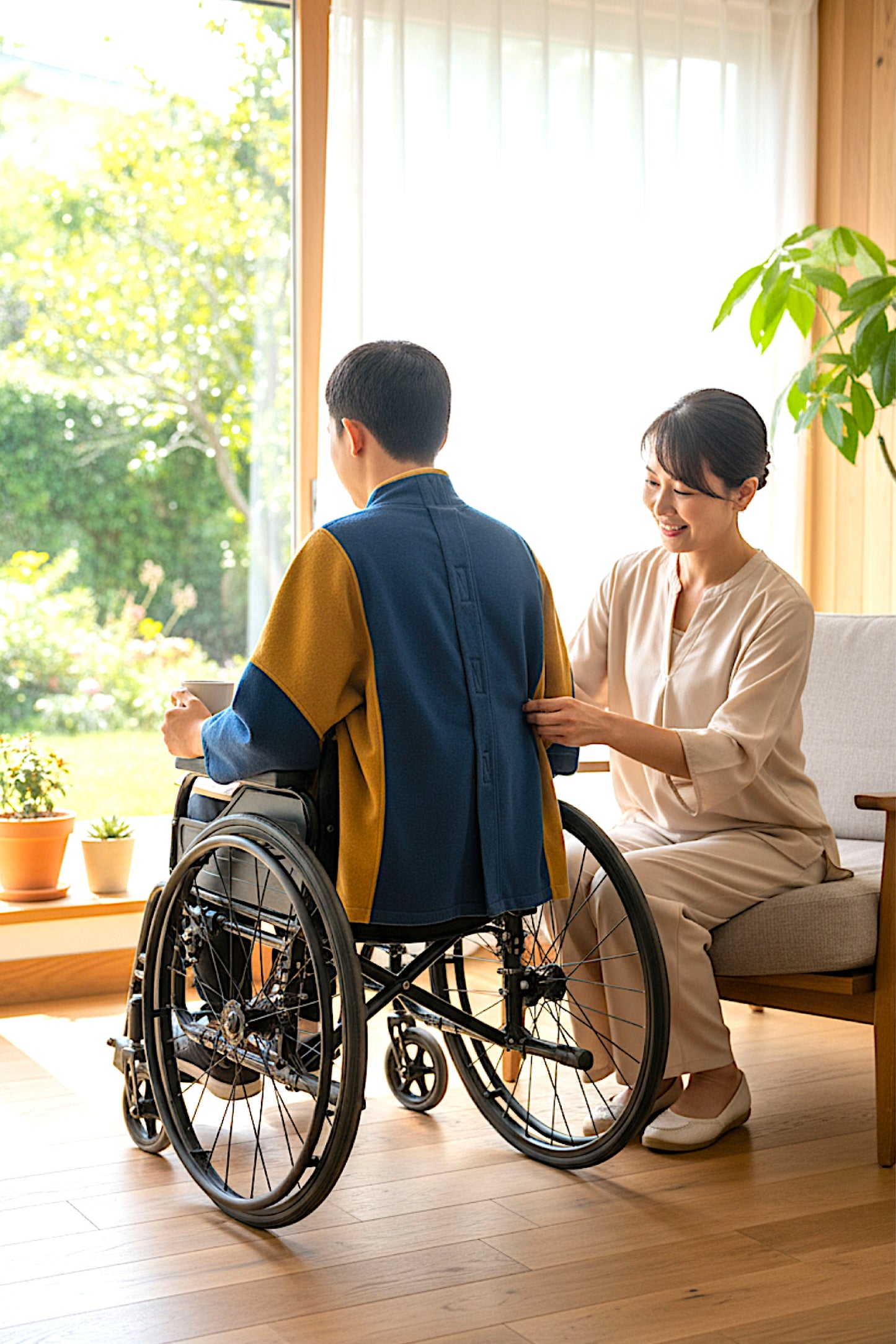 Easy-Wear Adaptive Unisex Poncho for Kids and Teens