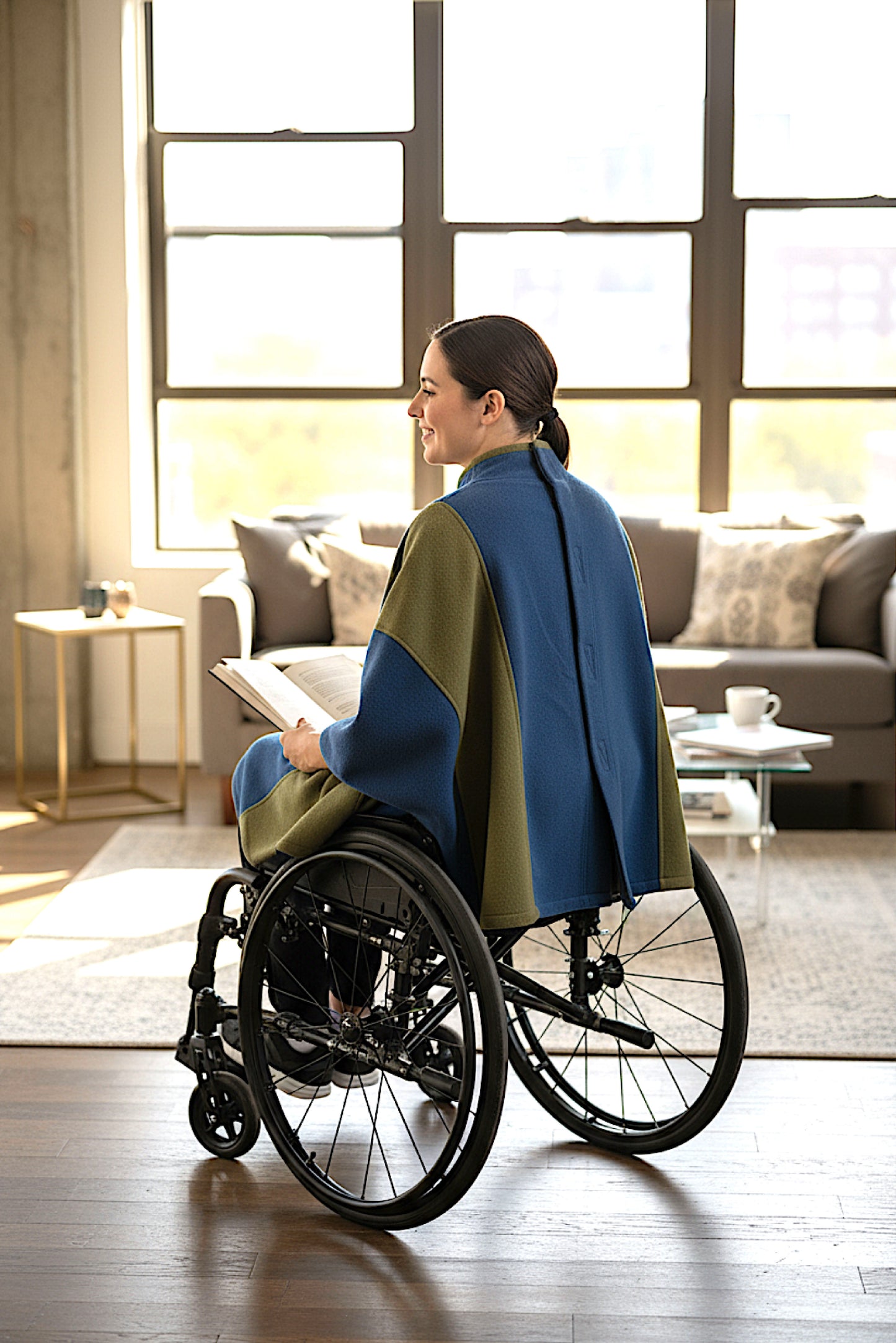 Easy-Wear Adaptive Unisex Poncho for Kids and Teens