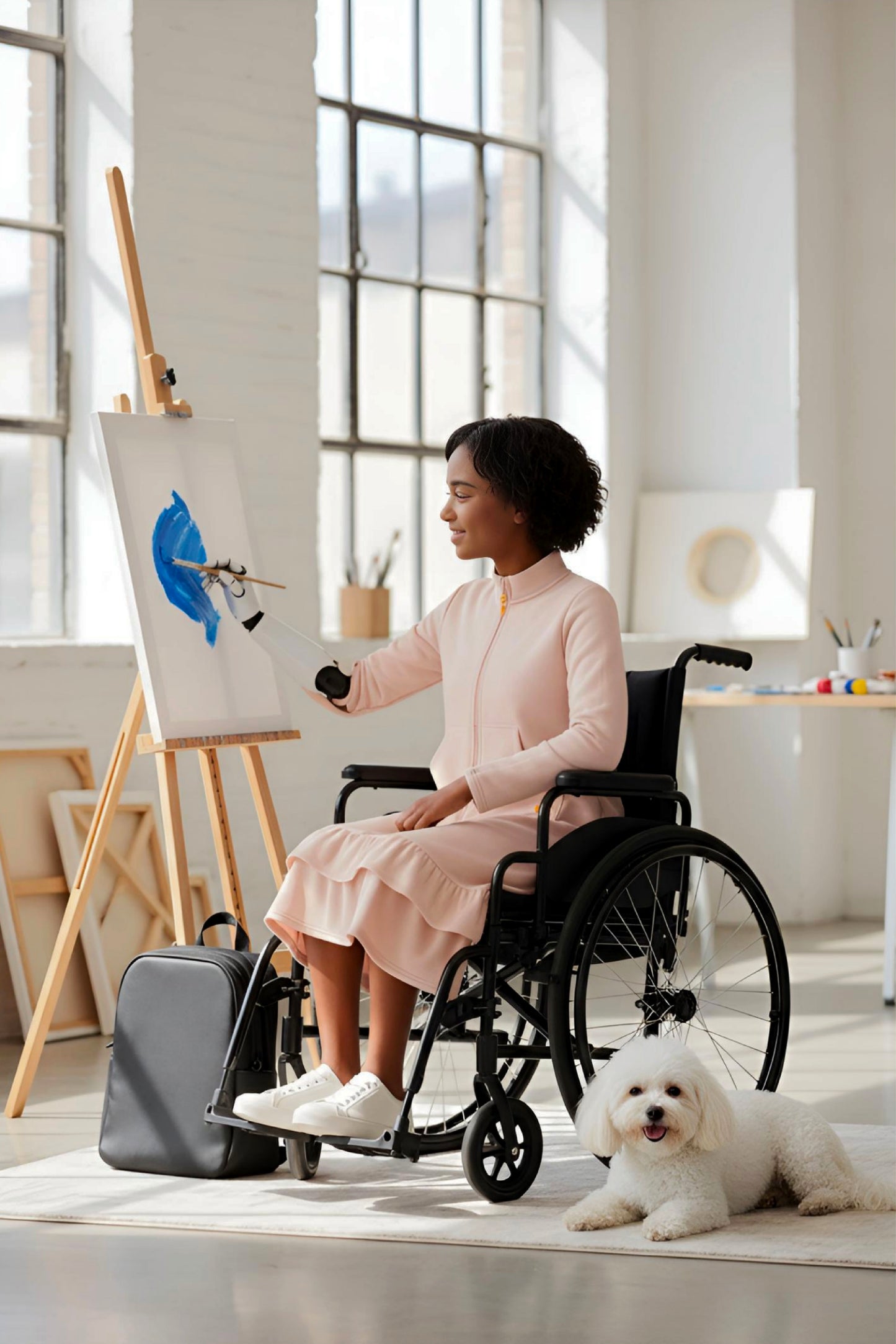 Kids Adaptive Dolman Sweatshirt Dress with Zipper & Cargo Pocket