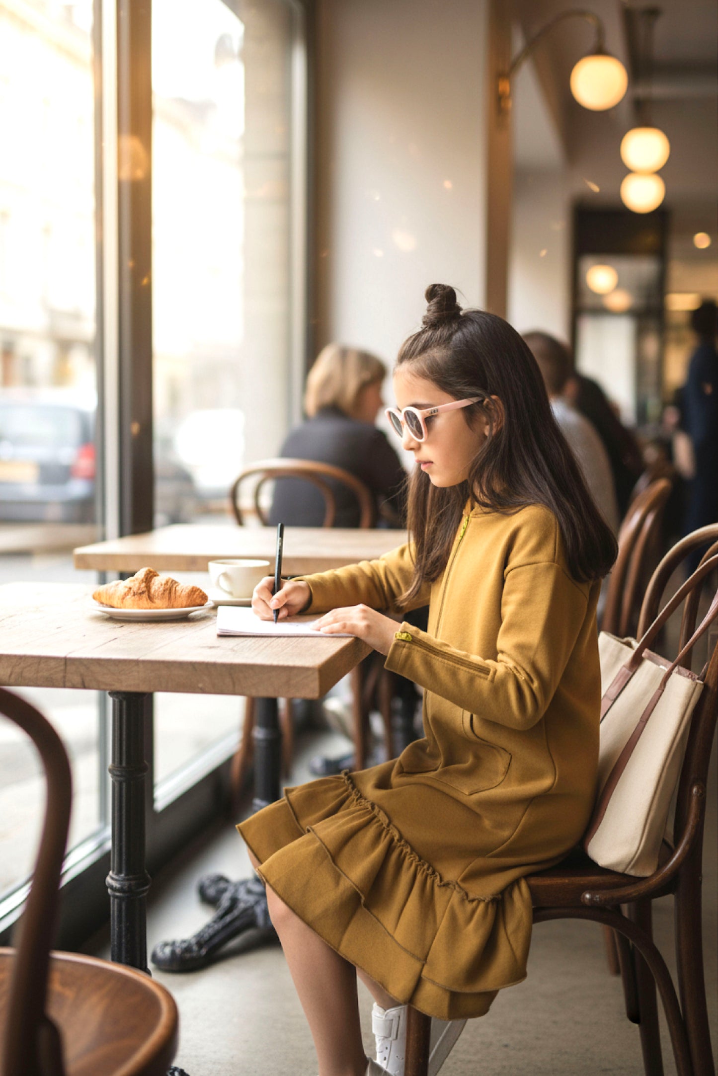 Kids Adaptive Dolman Sweatshirt Dress with Zipper & Cargo Pocket