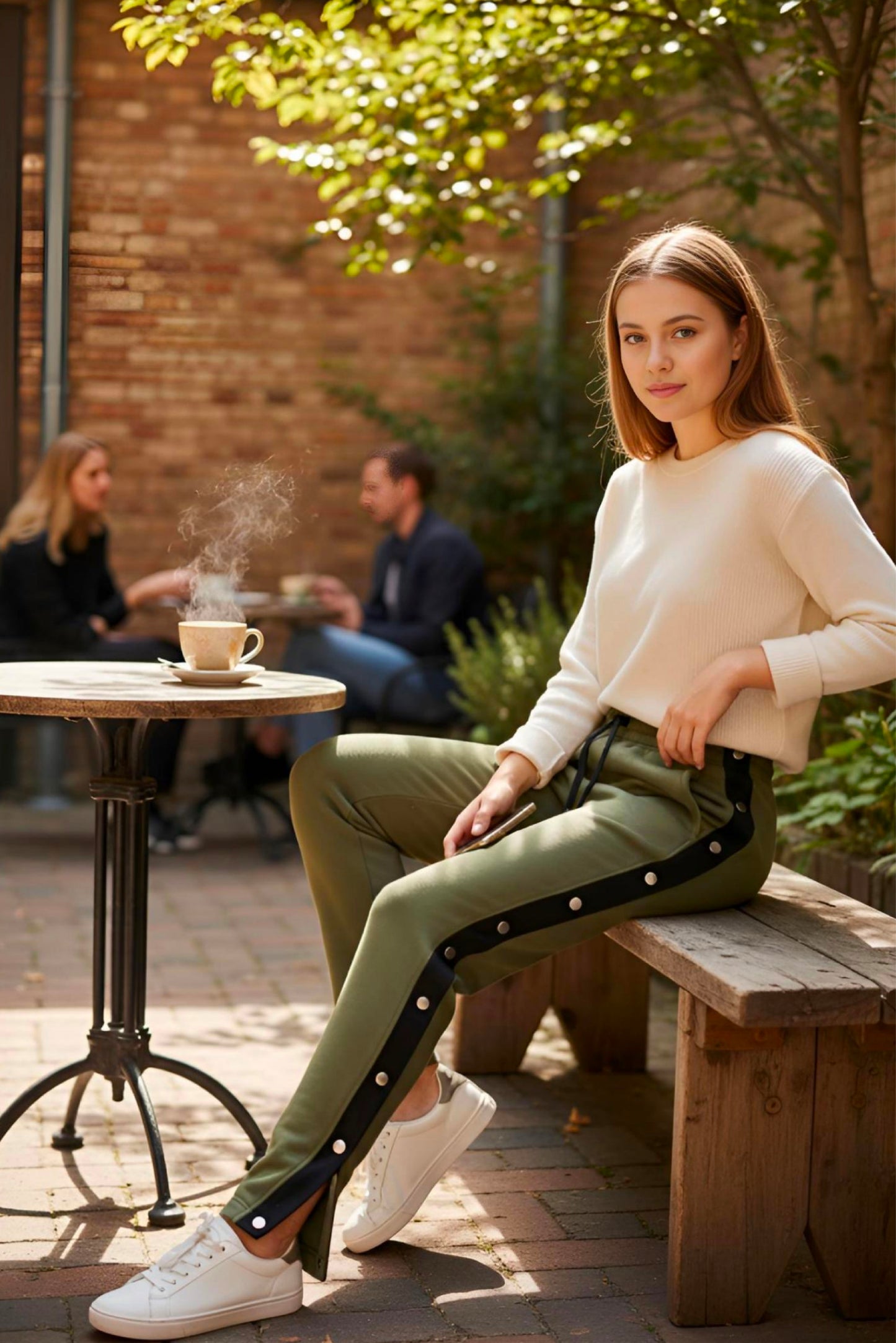 Adaptive Kids Sweatpants, with Full Elastic Waist & Side Full Zipper for Easy Undressing