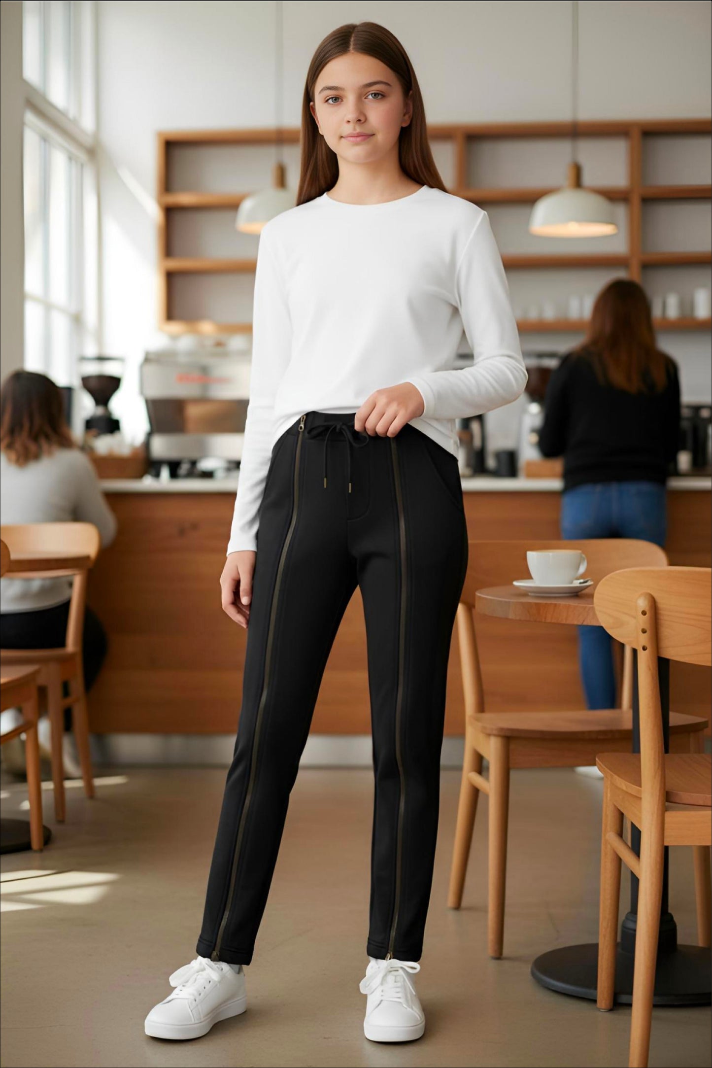 Adaptive Kids Sweatpants with Full-Leg Zippers for Easy Undressing