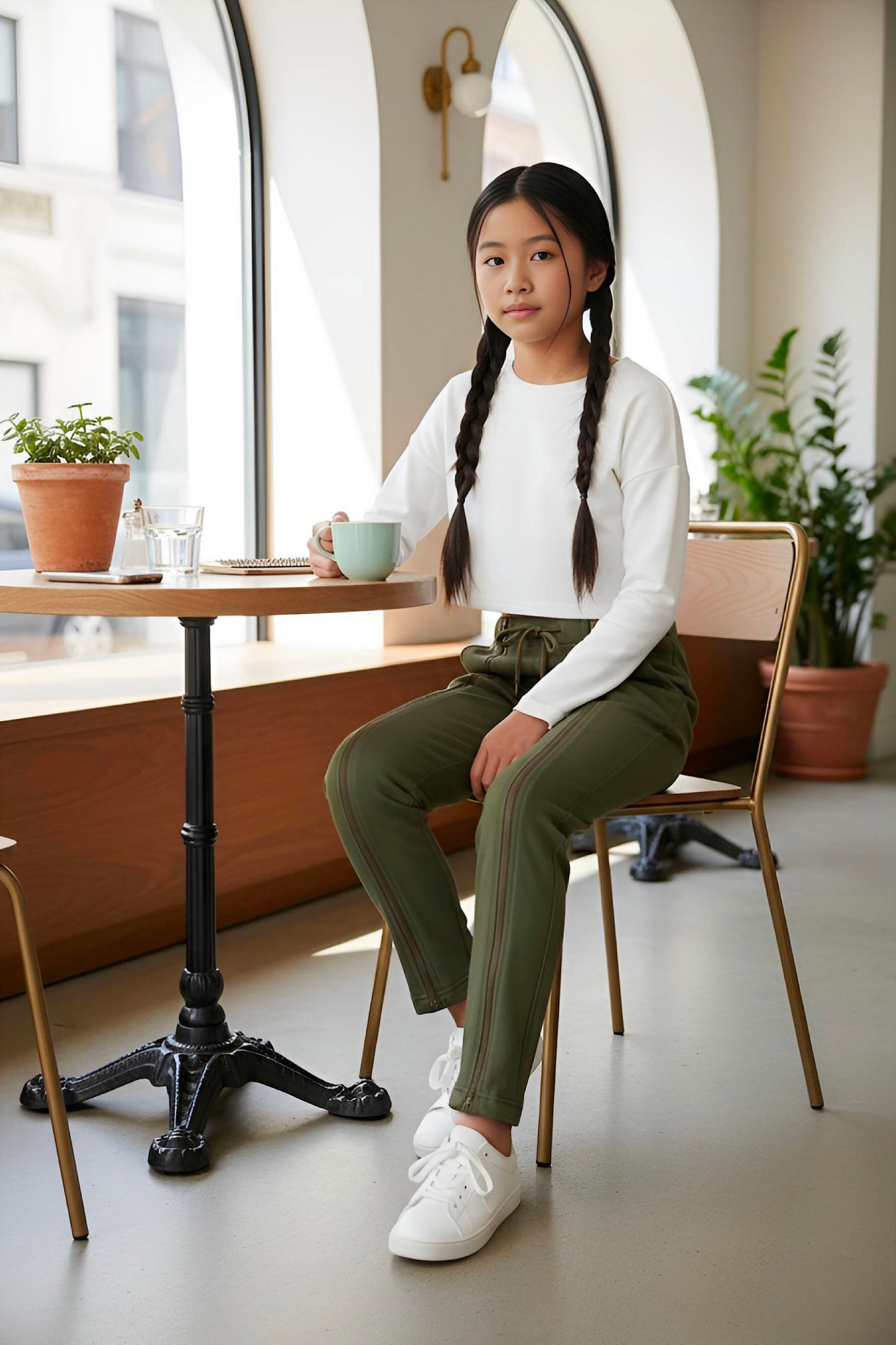 Adaptive Kids Sweatpants with Full-Leg Zippers for Easy Undressing