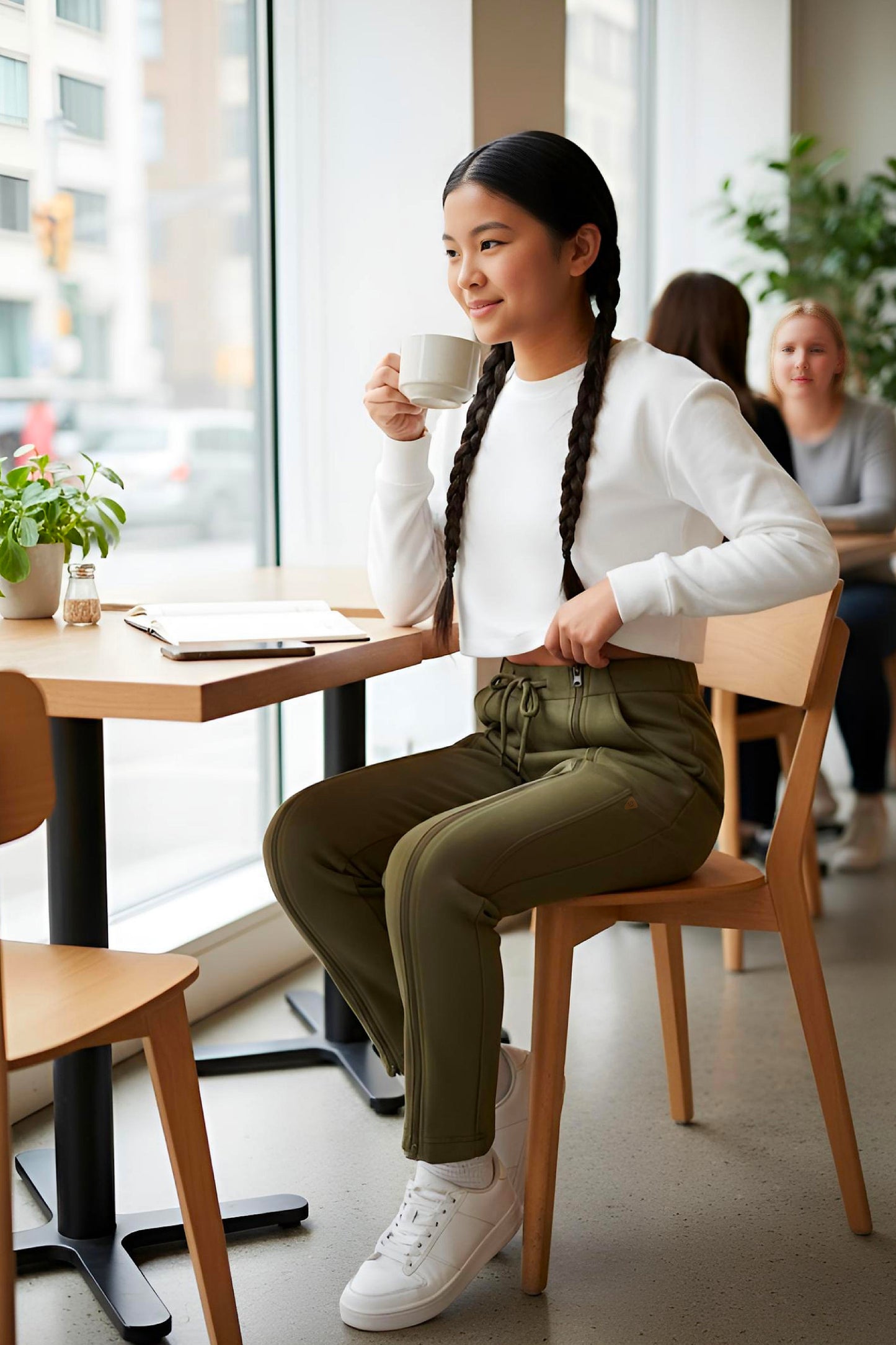 Adaptive Kids Sweatpants with Full-Leg Zippers for Easy Undressing