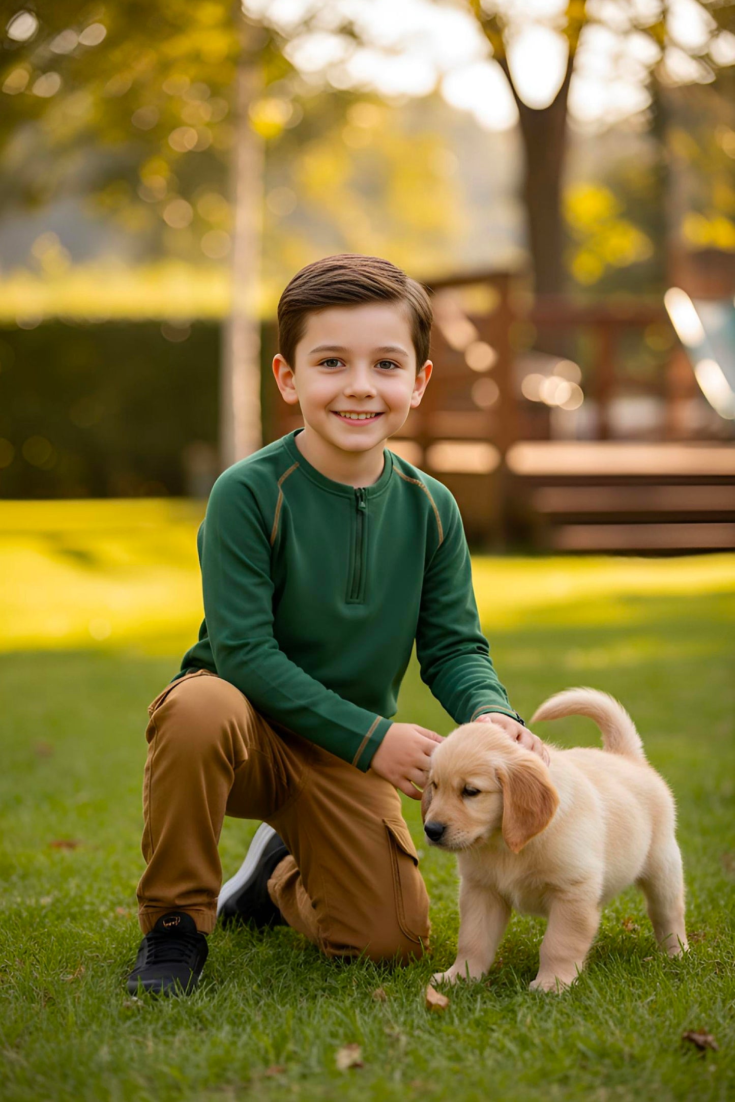 Adaptive Kids Soft Cotton Top, with Front Zipper & Easy-Undressing Sleeves