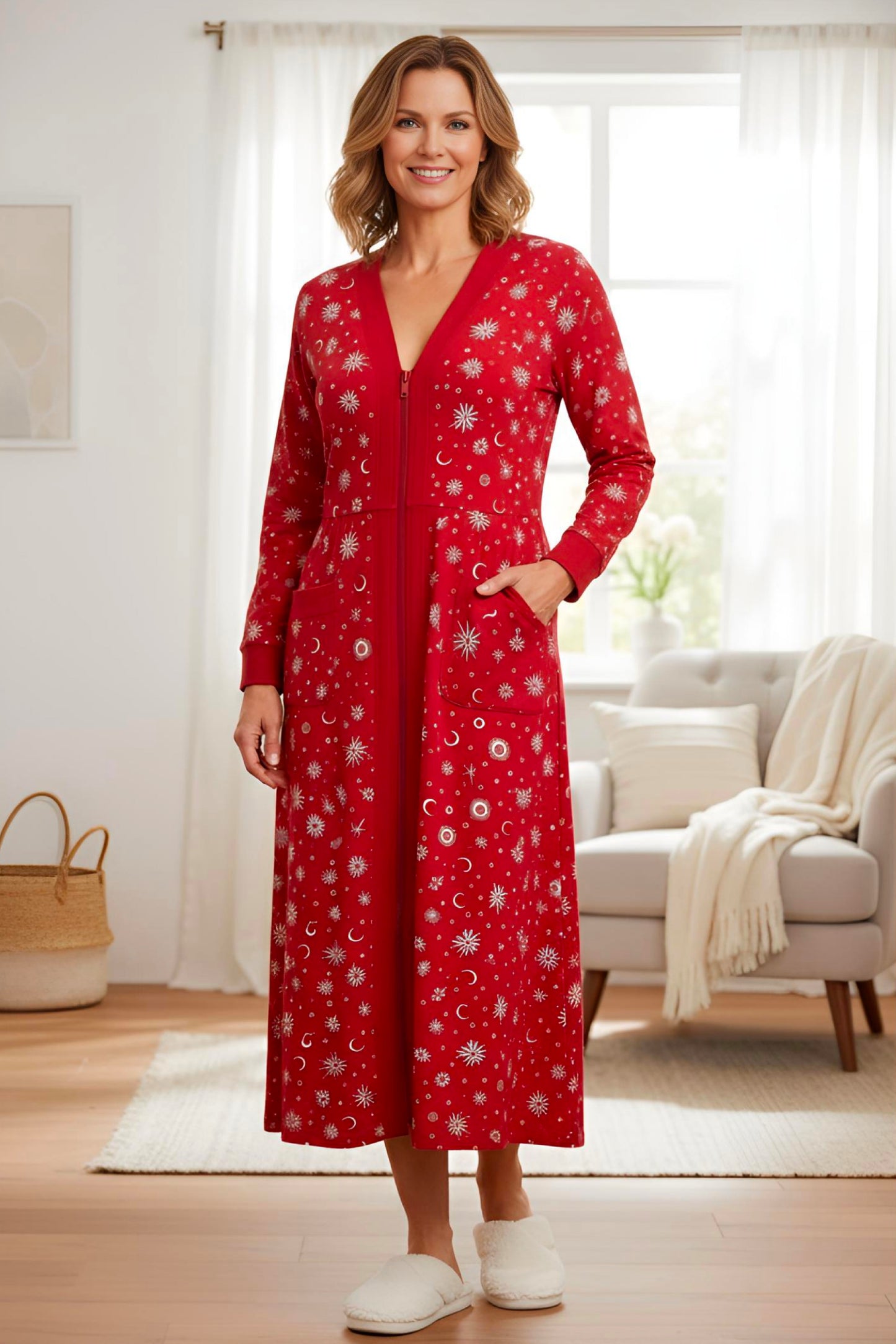 Adaptive Women's Long Pyjamas: with Long Sleeve, Stylish, Practical, and Perfect for Peaceful Nights, Ideal for Adaptive or Medical Needs