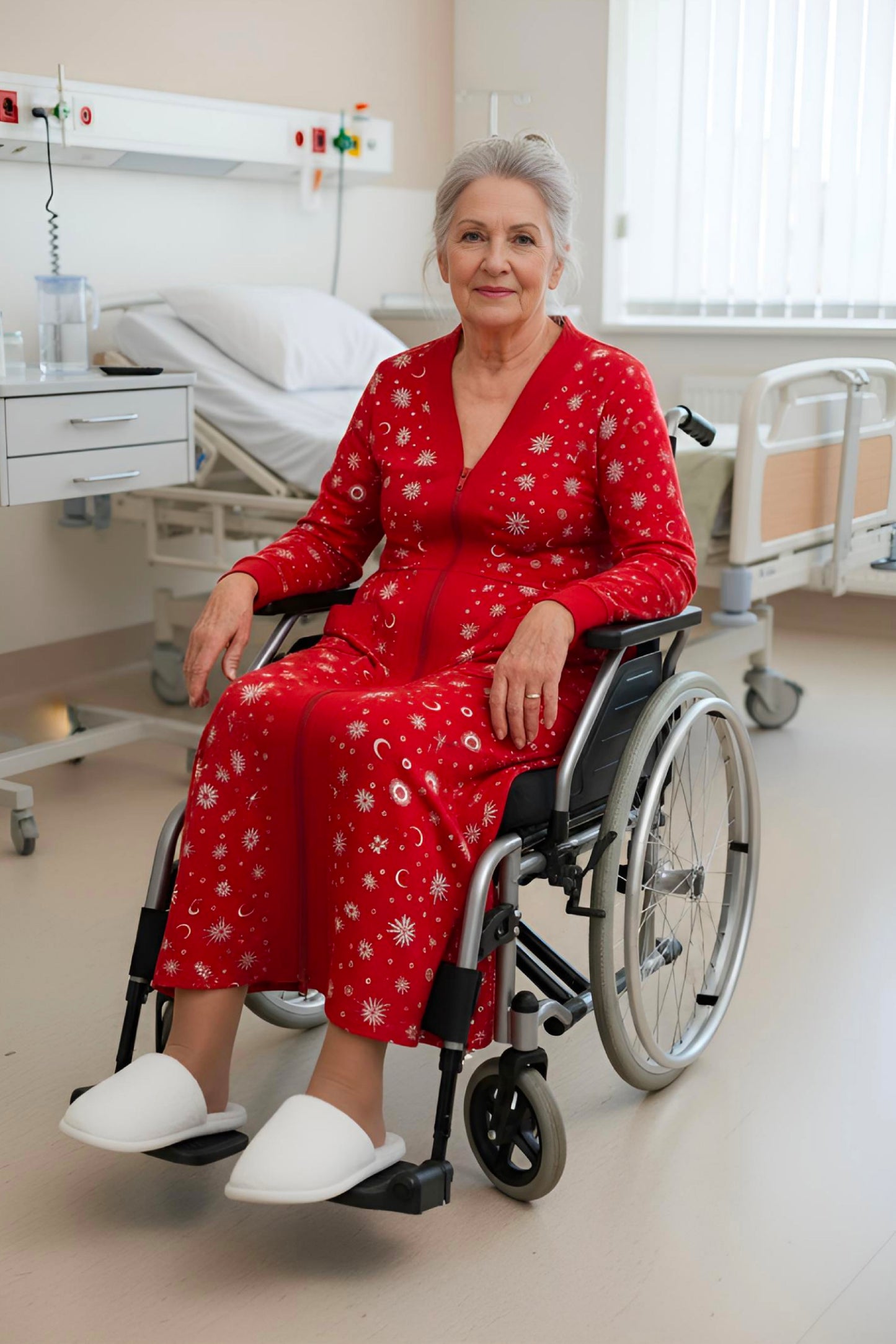 Adaptive Women's Long Pyjamas: with Long Sleeve, Stylish, Practical, and Perfect for Peaceful Nights, Ideal for Adaptive or Medical Needs