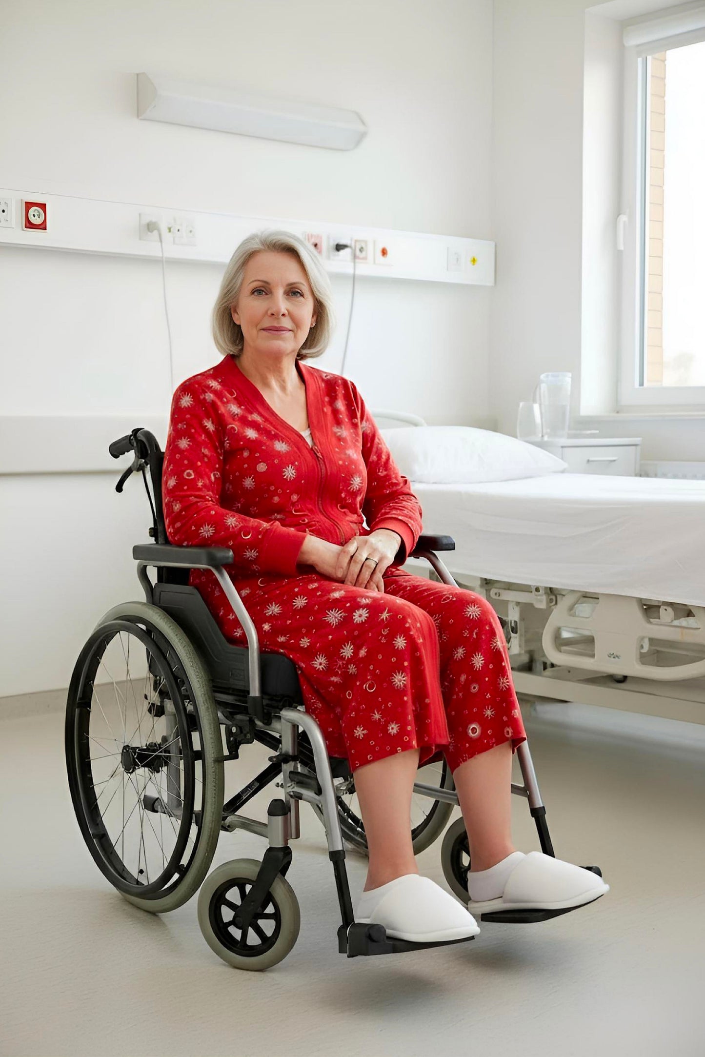 Adaptive Women's Dress Pyjamas: with Long Sleeve, Stylish, Practical, and Perfect for Peaceful Nights, Ideal for Adaptive or Medical Needs