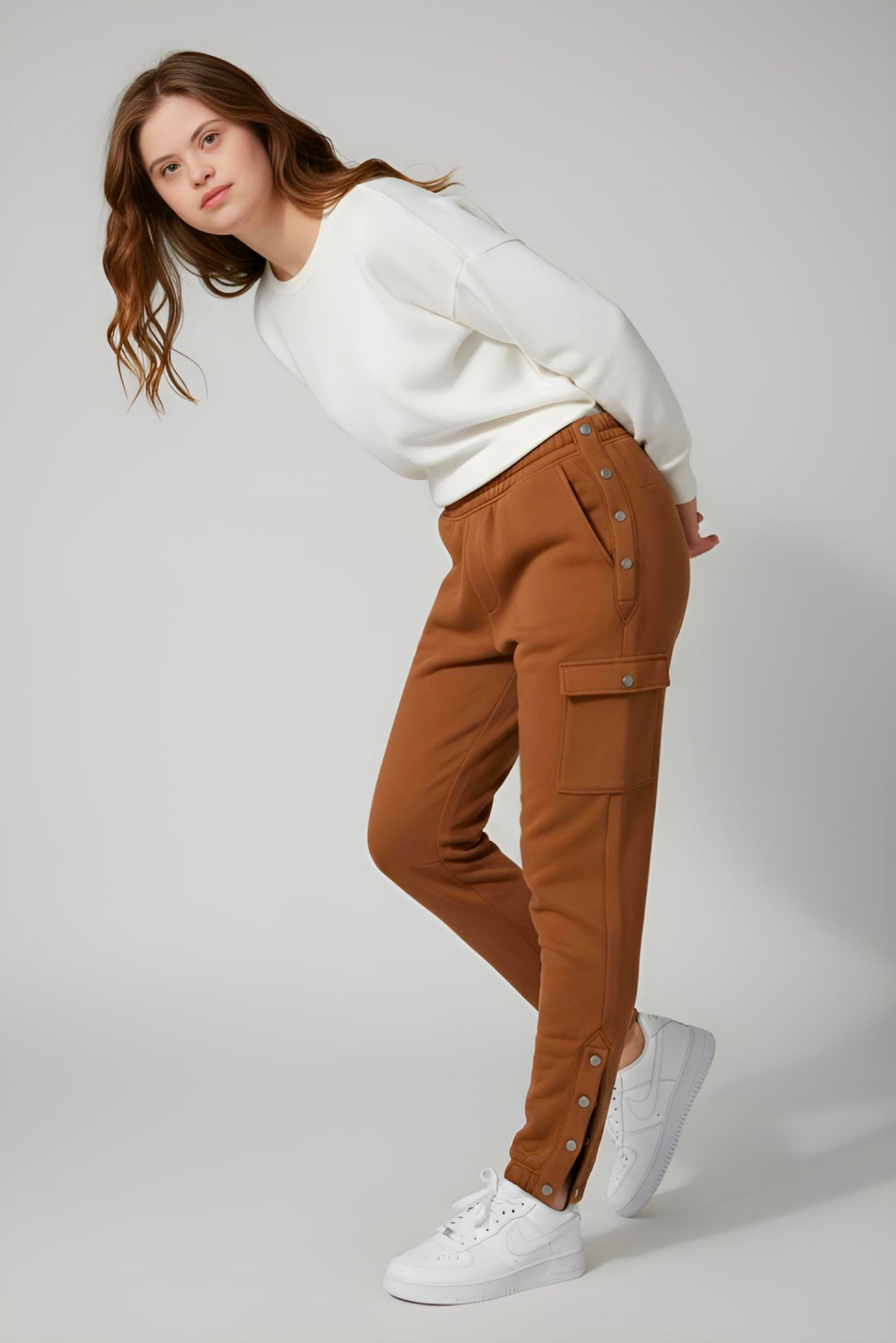 Adaptive Kids Cargo Joggers Pants: Elastic Waist, And Easy-Undressing Side Zipper