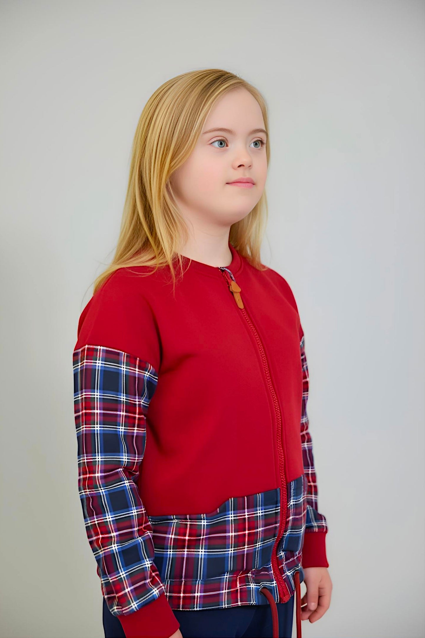 Adaptive Kids Sweatshirt: Magnetic Zipper, Easy-Undressing Sleeves