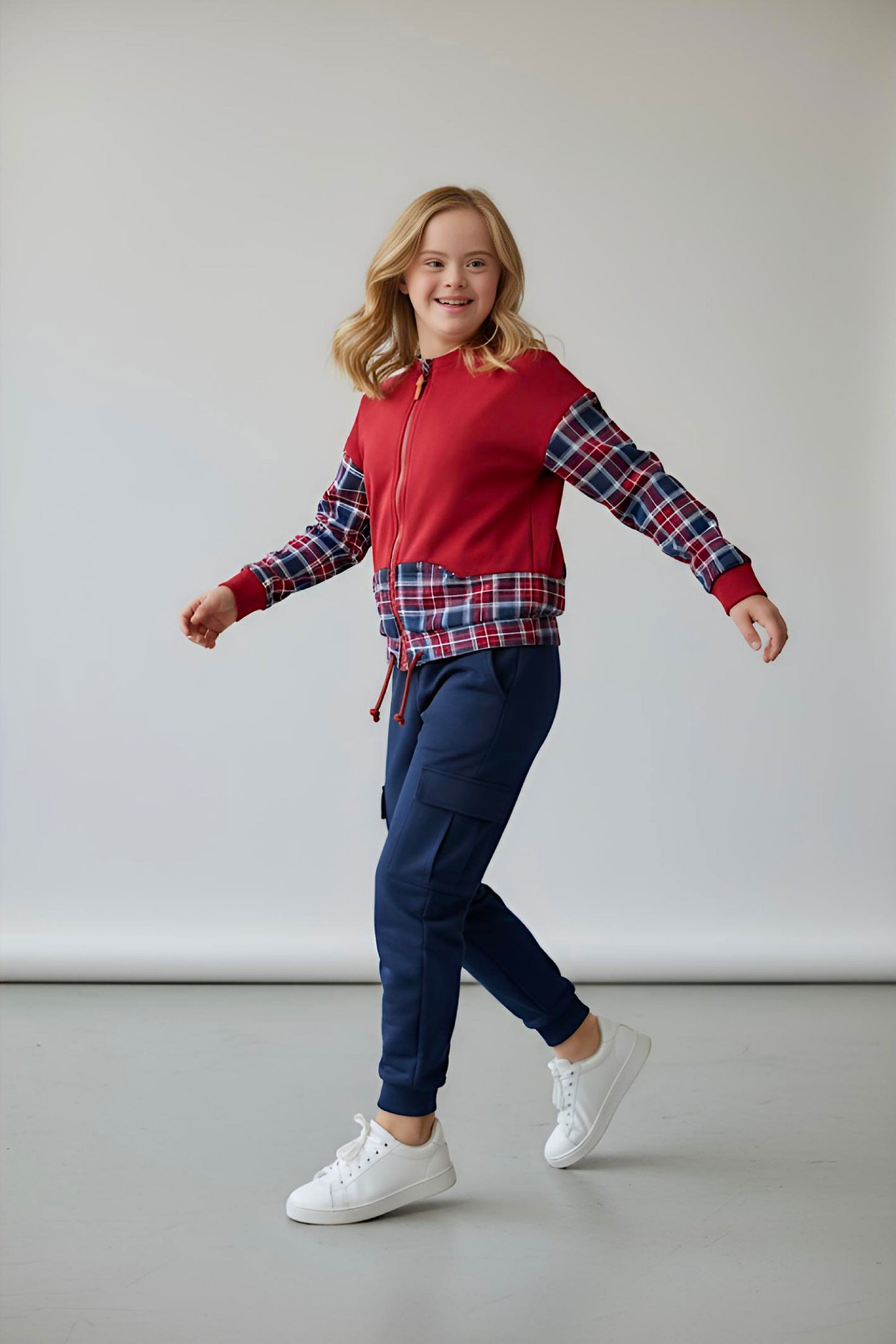 Adaptive Kids Sweatshirt: Magnetic Zipper, Easy-Undressing Sleeves