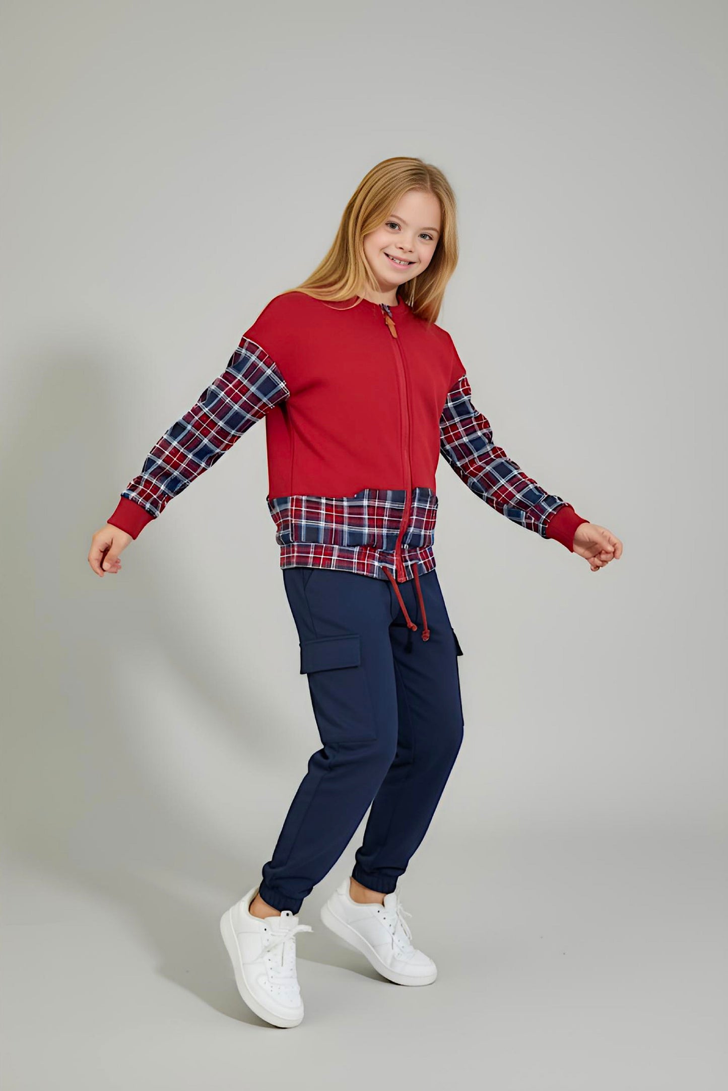 Adaptive Kids Sweatshirt: Magnetic Zipper, Easy-Undressing Sleeves