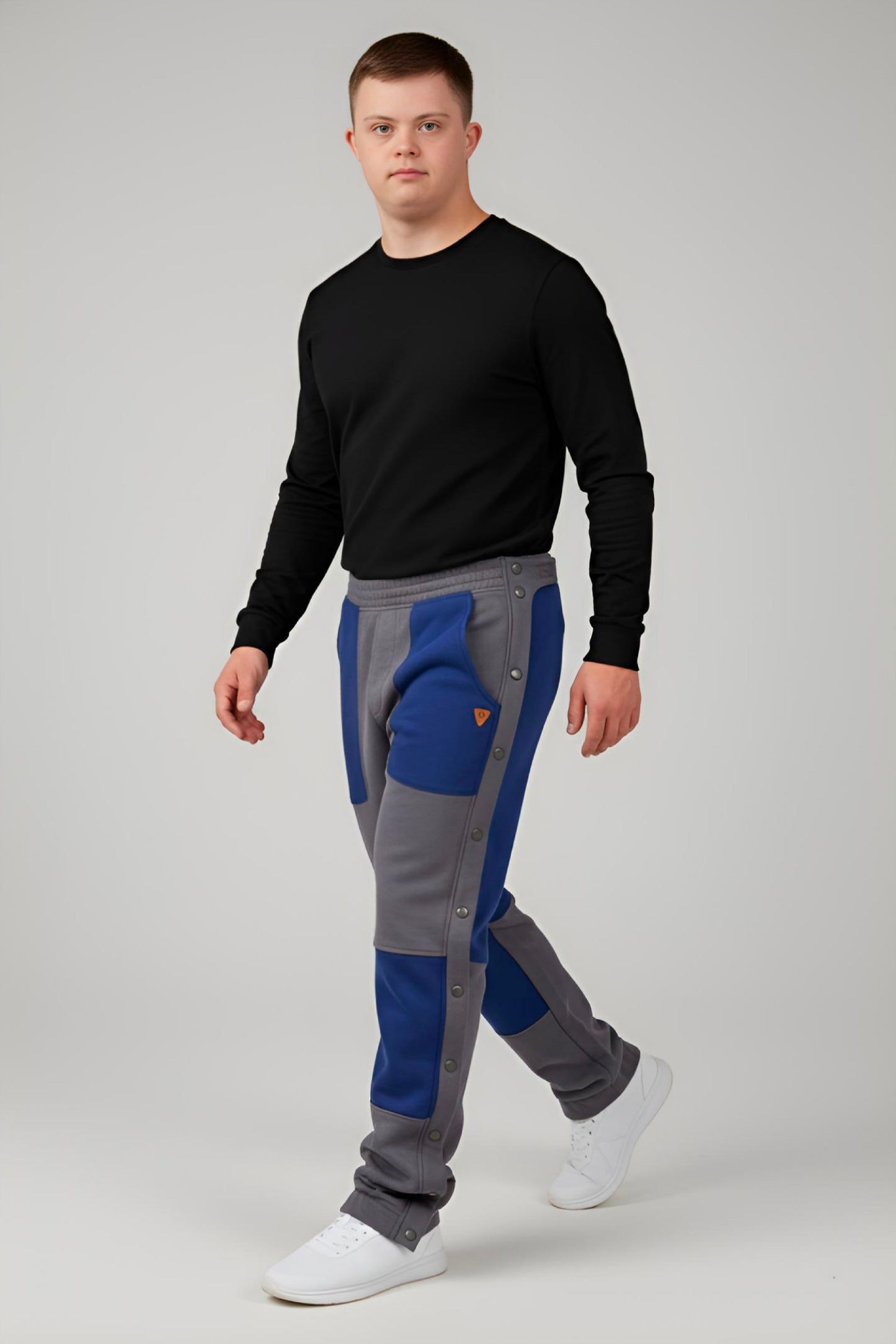 Adaptive Kids Jogger Pants: Adjustable Elastic Waist, Full Side Zipper for Easy Undressing