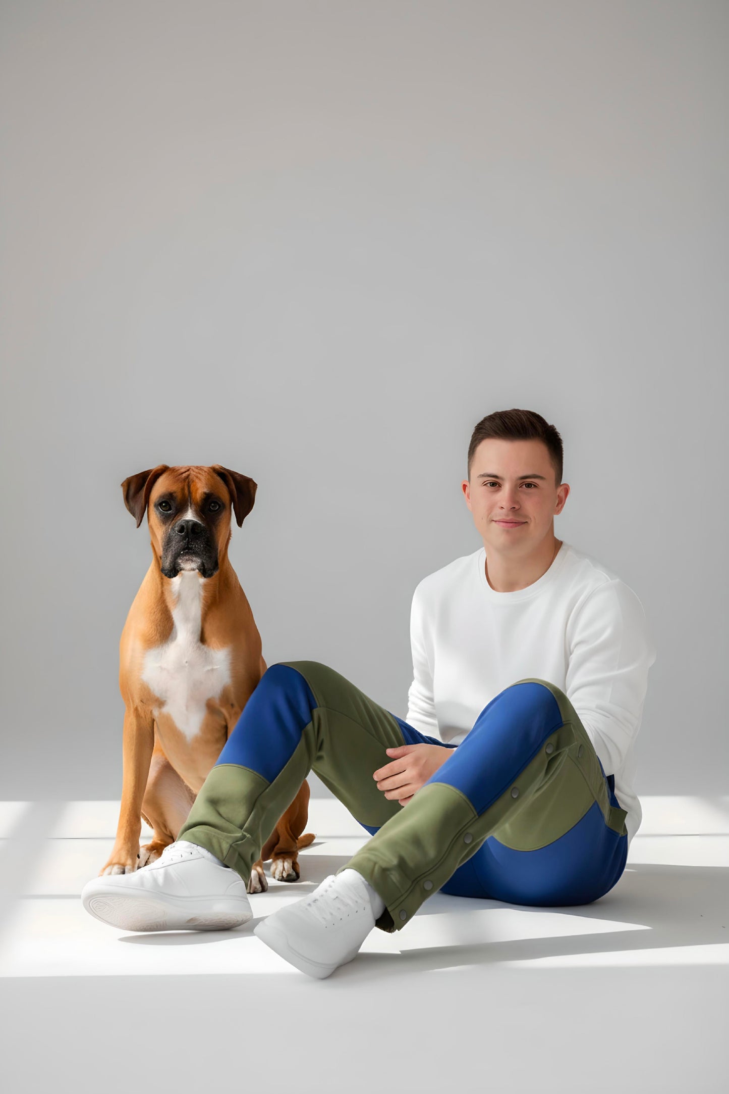 Adaptive Kids Jogger Pants: Adjustable Elastic Waist, Full Side Zipper for Easy Undressing