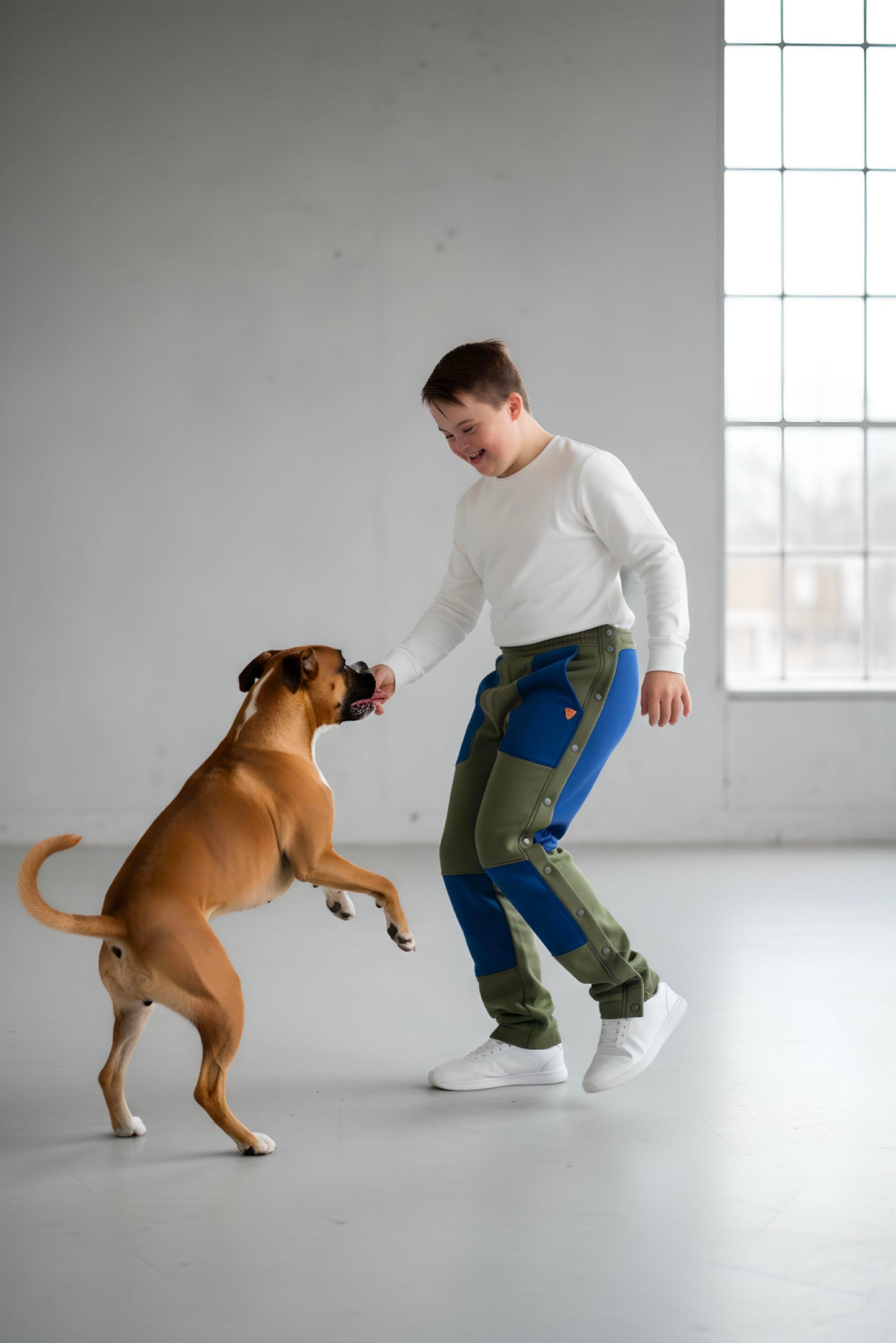 Adaptive Kids Jogger Pants: Adjustable Elastic Waist, Full Side Zipper for Easy Undressing